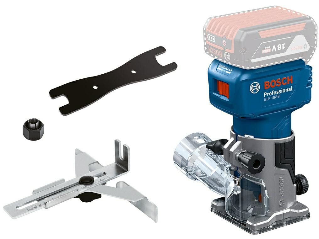 BOSCH Akku-Fräse BOSCH Kantenfräse GLF 18V-8 SOLO