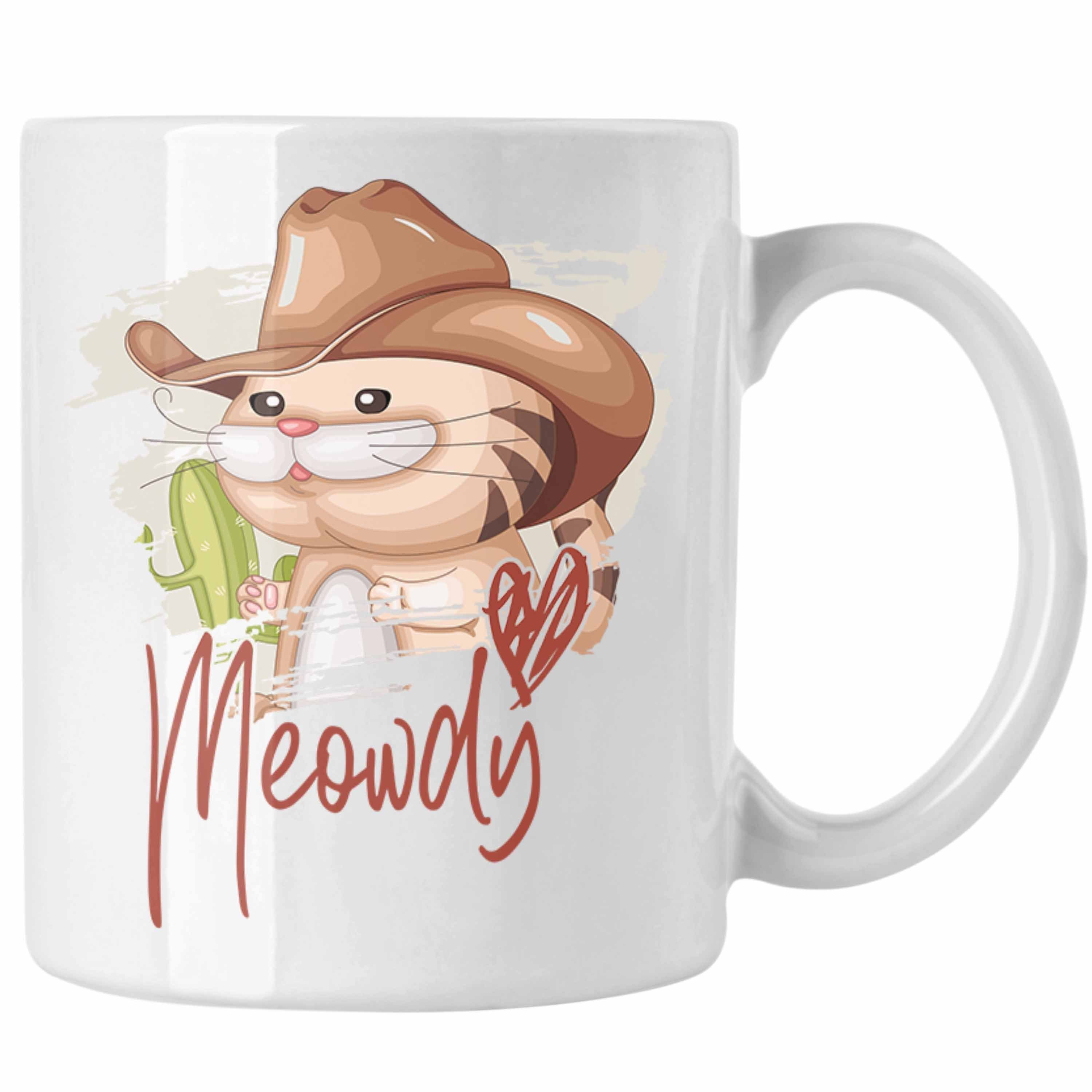 Tasse Katze Tasse Geschenk Grafik für Katzenliebhaber Katzenmama Papa Meowdy