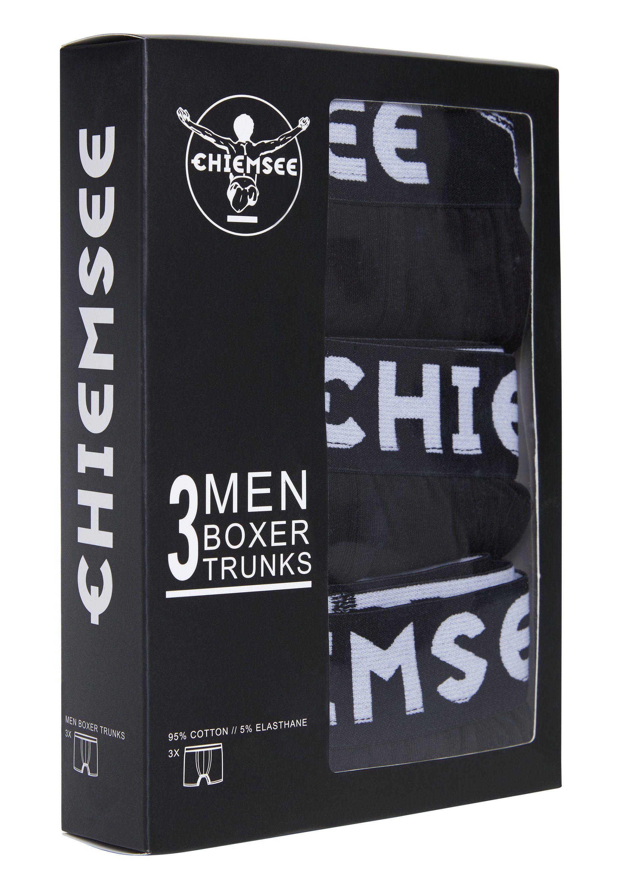 Herren 3er für 3-St) Boxershorts Chiemsee schwarz Boxershorts Pack 3 (3er-Pack,