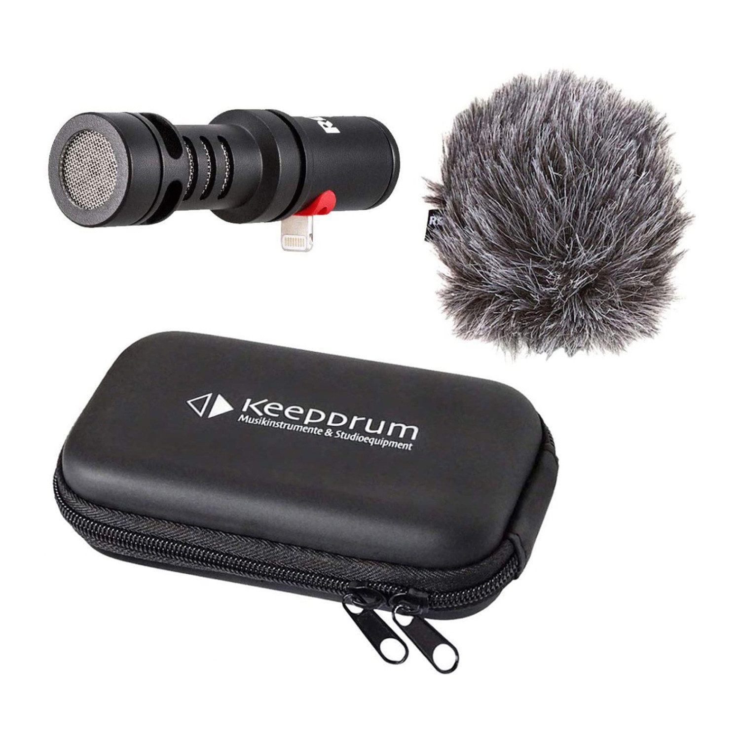 Mikrofon Rode VMML Videomic Me-L für iPhone mit Soft-Case