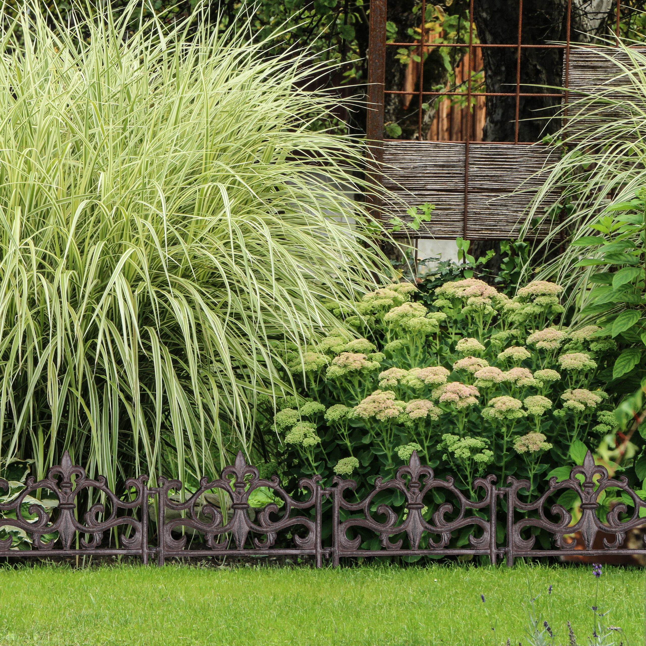 relaxdays Beetbegrenzung Beetzaun Vintage 10er Set, 10-teiliges Steckzaun-S günstig online kaufen