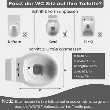 Woltu WC-Sitz (1-St), Toilettendeckel mit Absenkautomatik Motiv