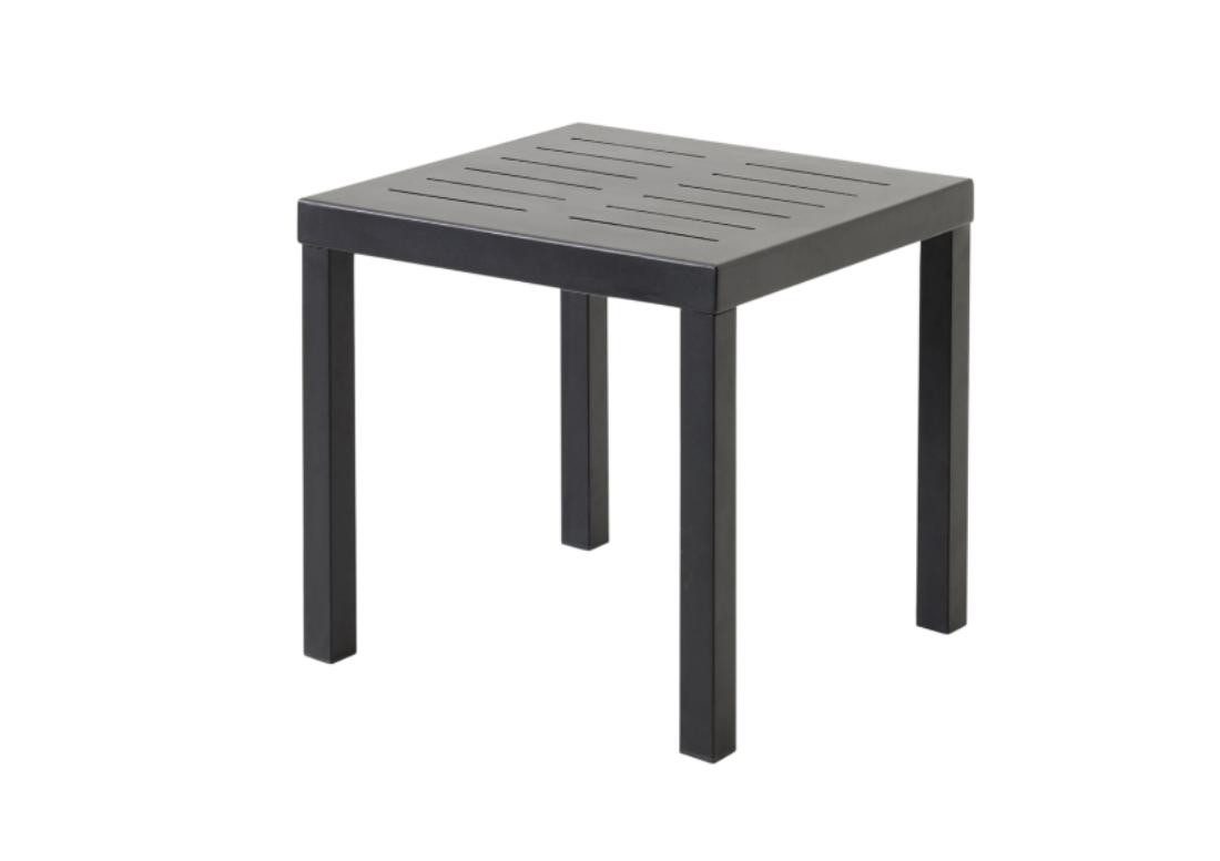 Natur24 Gartentisch Belfort Beistelltisch 50 x 50 x 50 cm Aluminium Schwarz