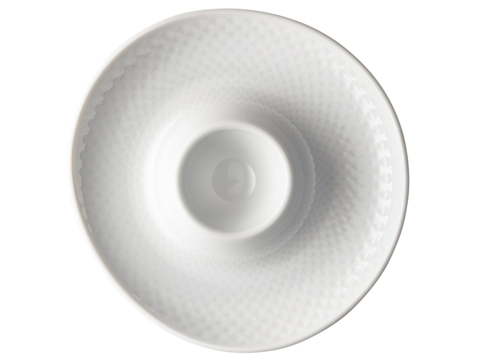 Rosenthal Eierbecher Junto weiss Eierbecher mit Ablage 13 cm, Eierbecher