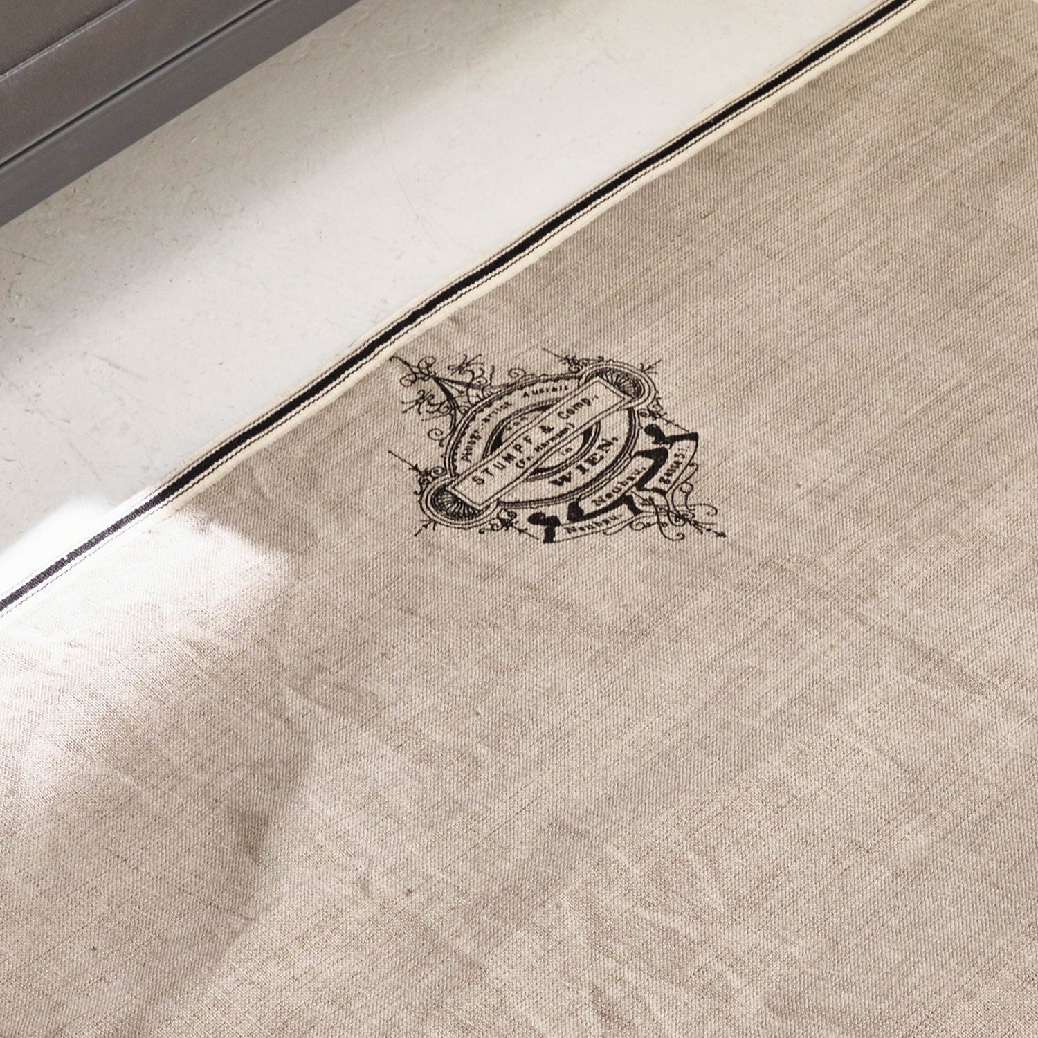 Mirabeau Badematte Badematte Rania beige, Höhe 400 mm, 100% Baumwolle, Unterseite: 100% Leinen