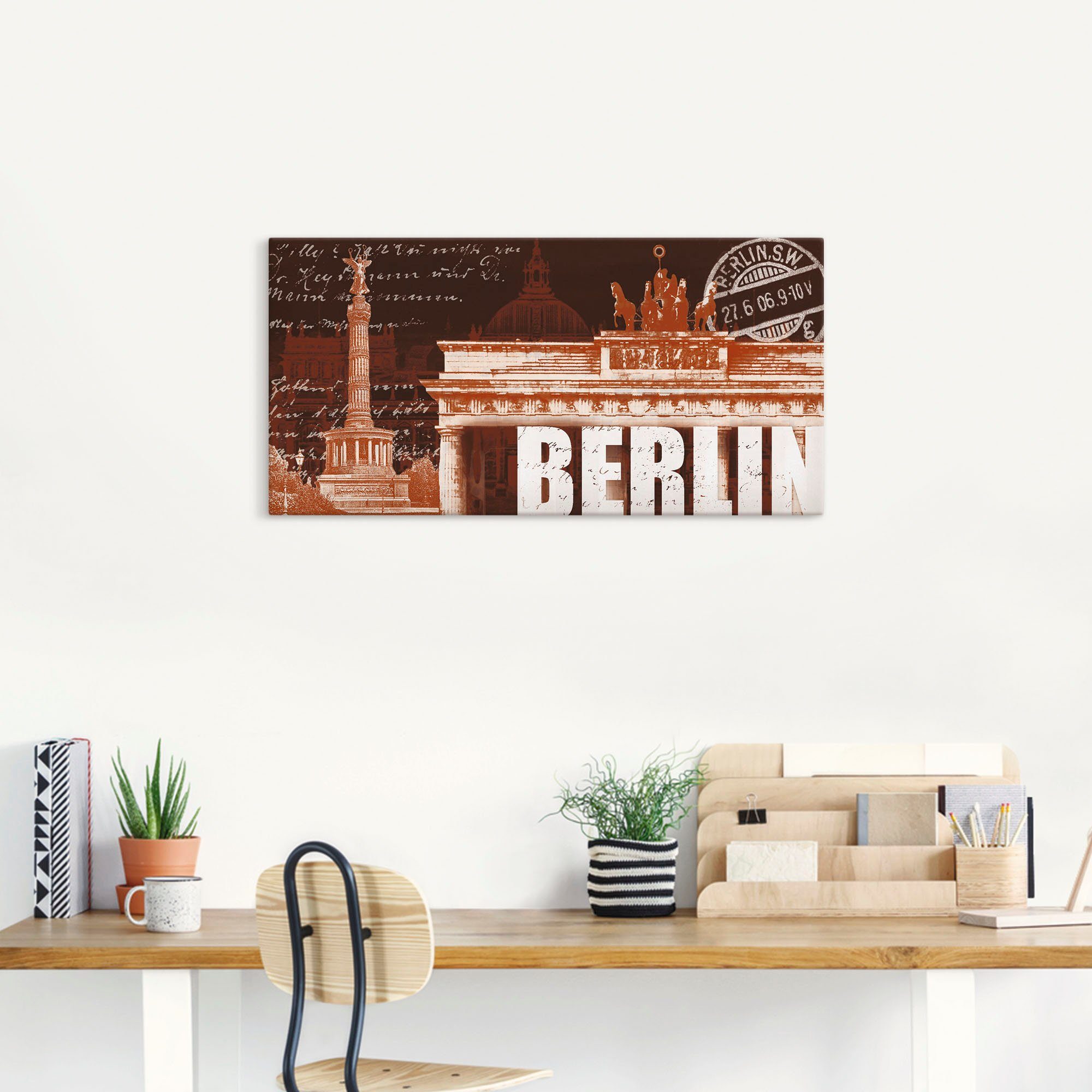 Größen Wandaufkleber versch. in Poster Collage, Leinwandbild, (1 als Berlin Berlin Alubild, Artland St), oder Wandbild