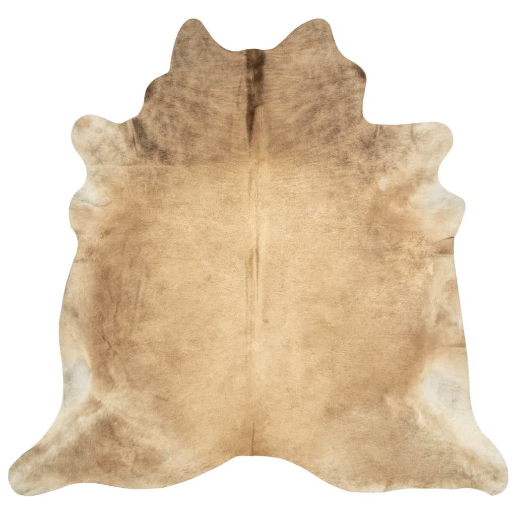 vidaXL Teppich Teppich Echtes Kuhfell 150170 cm Beige Teppich, Höhe: 170 mm