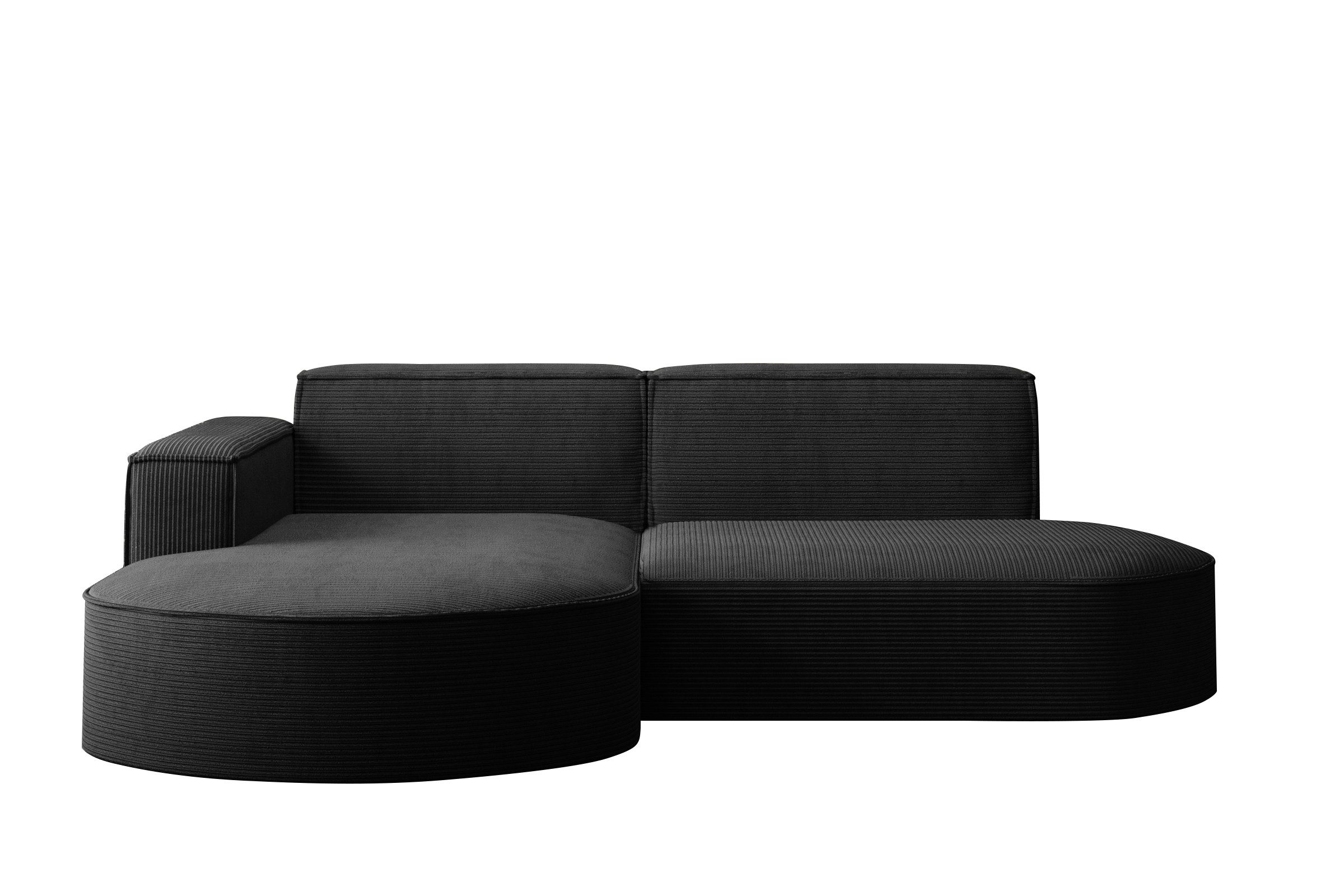 Kaiser Möbel Ecksofa Designer MODENA STUDIO L stoff Cord, Ecksofa, Cord Sofa, L-Form, Links/Rechts wählbar