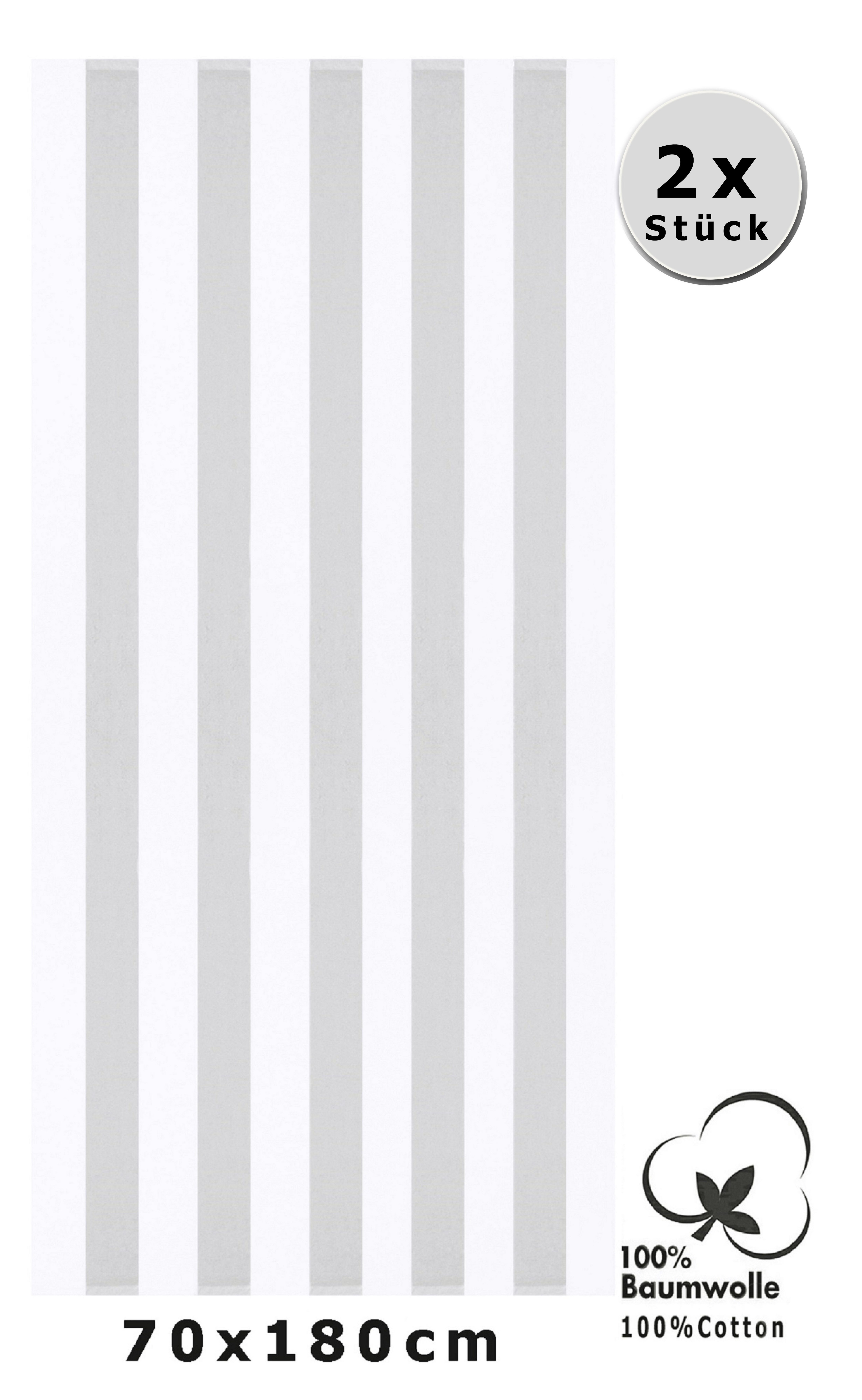 Betz Saunatuch 2 Stück Badetücher XXL Berlin mit Streifen Größe 70 x 180 cm günstig online kaufen