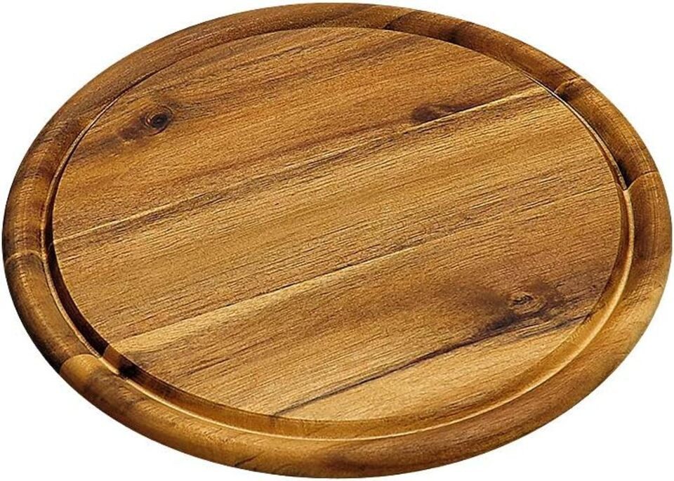 KESPER® Steakteller Versperbrett mit Saftrille, Holz, braun, 25 x 25 x 1.5 cm, (1 St)