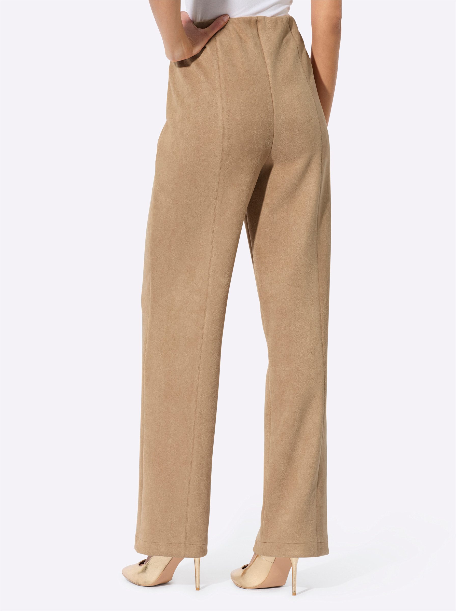 creation L Jerseyhose Velourslederimitat-Hose komfortabel