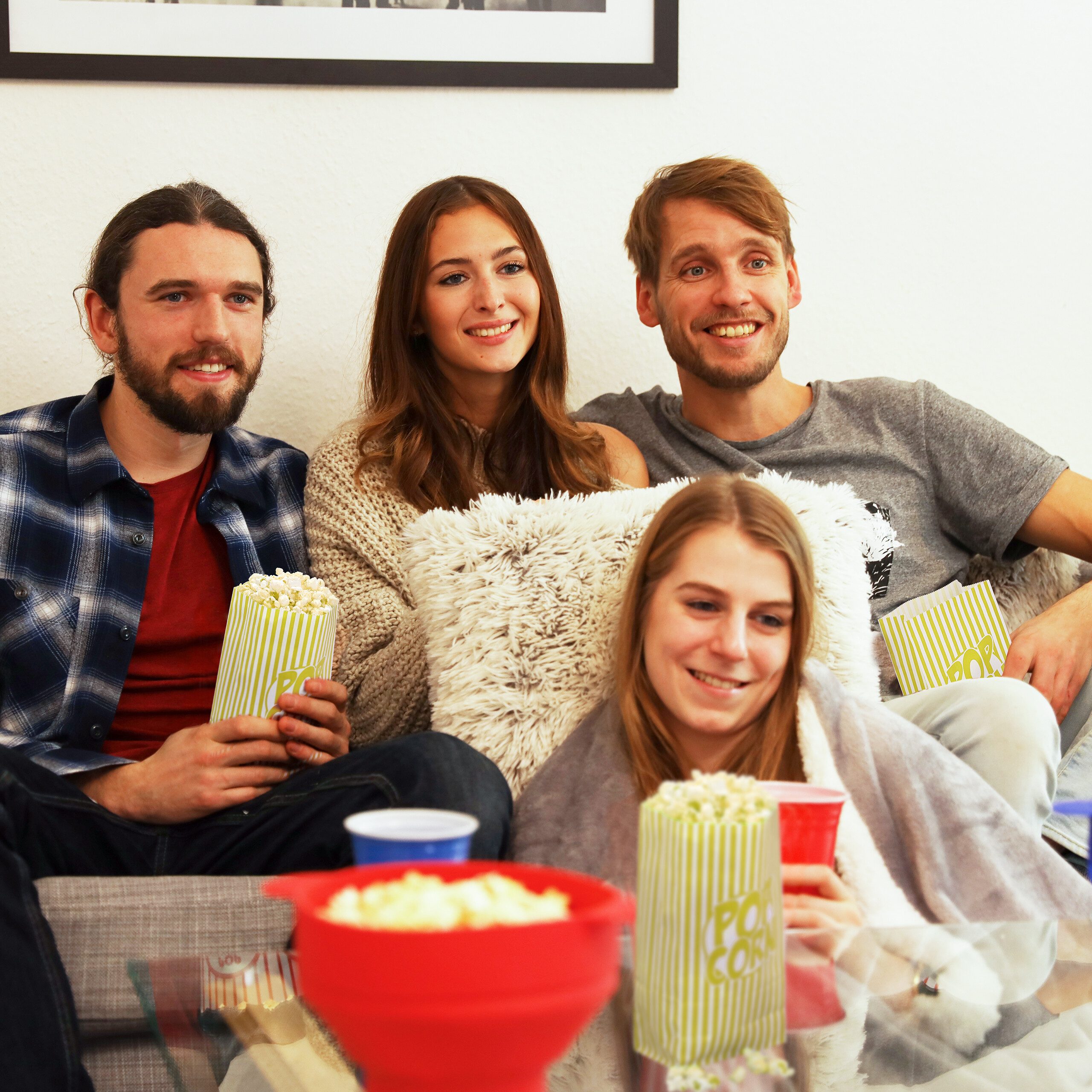 relaxdays Snackschale Retro Popcorntüten 144er Set, Papier, (144-tlg), gelb