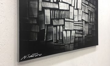 WandbilderXXL Gemälde Shinning Cubes 80 x 80 cm, Abstraktes Gemälde, handgemaltes Unikat