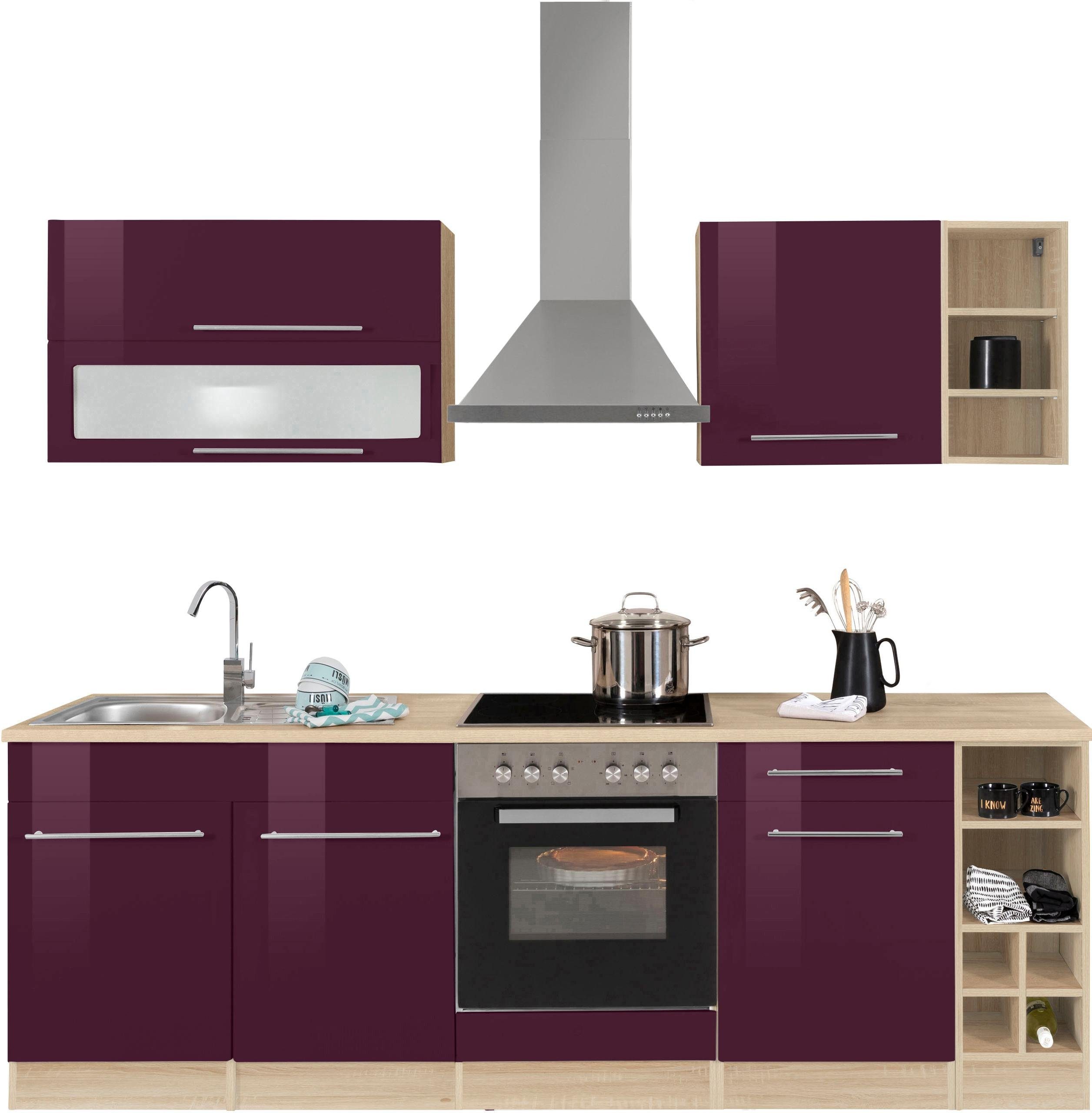 KOCHSTATION Кухниzeile KS-Eton, mit E-Geräten, Breite 240 cm