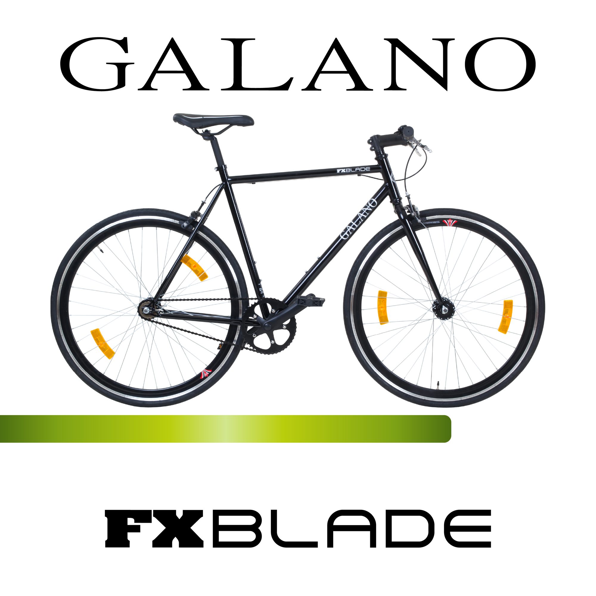 Galano Singlespeed Blade, 1 Gang, ohne Schaltung, Fixie Fahrrad Singlespeed Damen Herren 165 - 195 cm retro Urban Bike