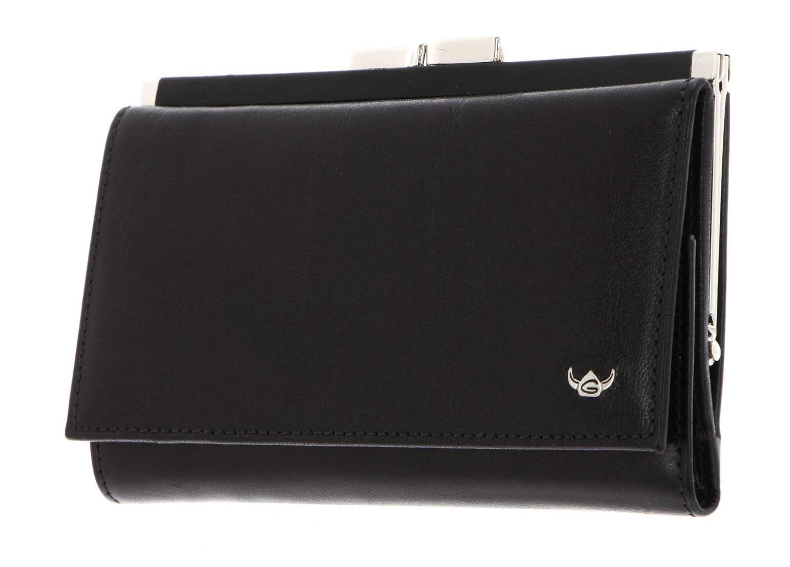 Golden Head Geldbörse French Coin Purse Wallet, aus echtem Rindsleder mit RFID-Blocker Schutz
