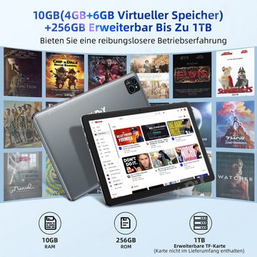 XGODY M10 4+6GB RAM, 5G WIFI 6 Dual Kamera Tablet (10.1", 10 GB, Bluetooth 5.0, Barometer, Bluetooth, Datei browsing)