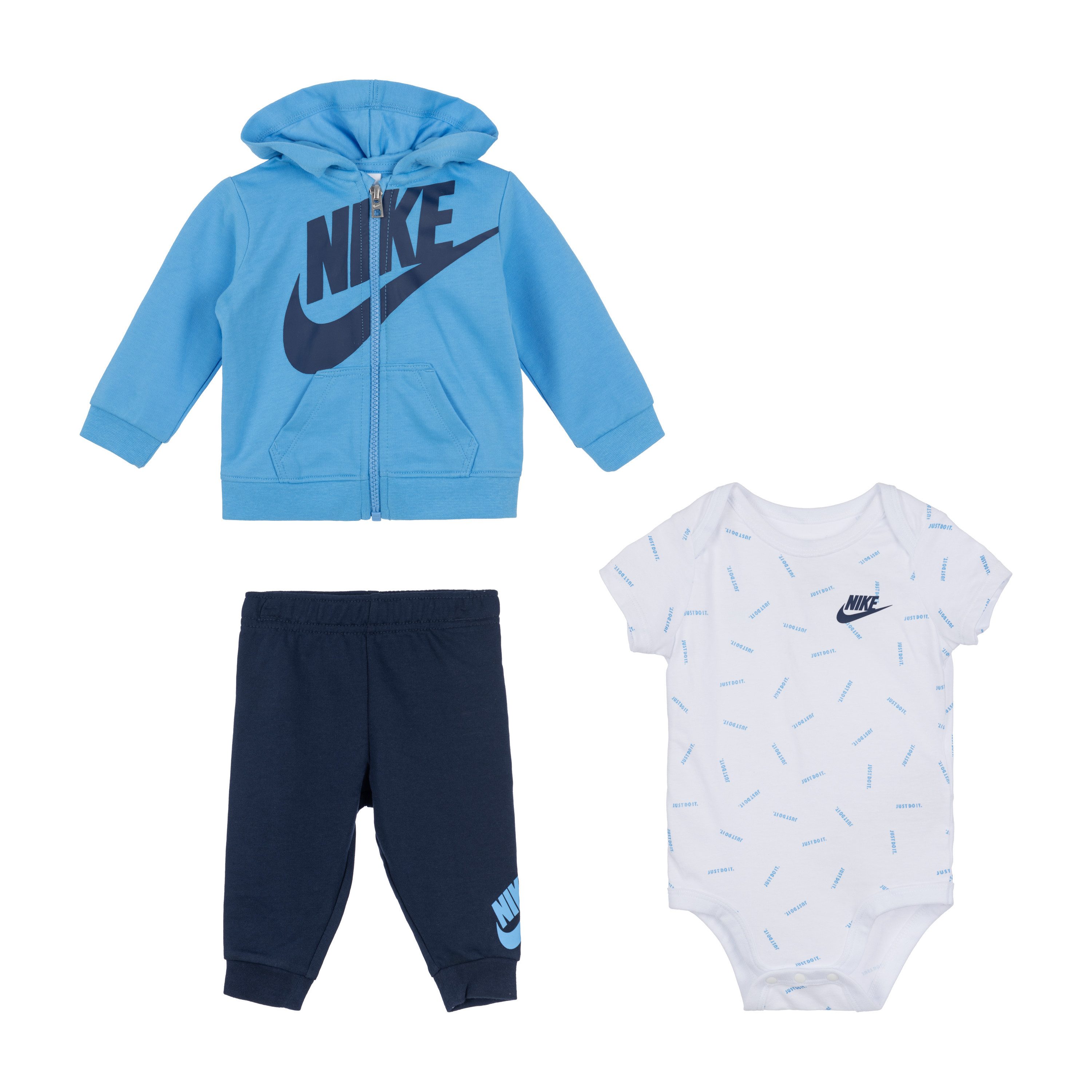 Nike Sportswear Erstausstattungspaket JDI TOSS 3PC FZ PANT SET (Set, 3-tlg) für Babys