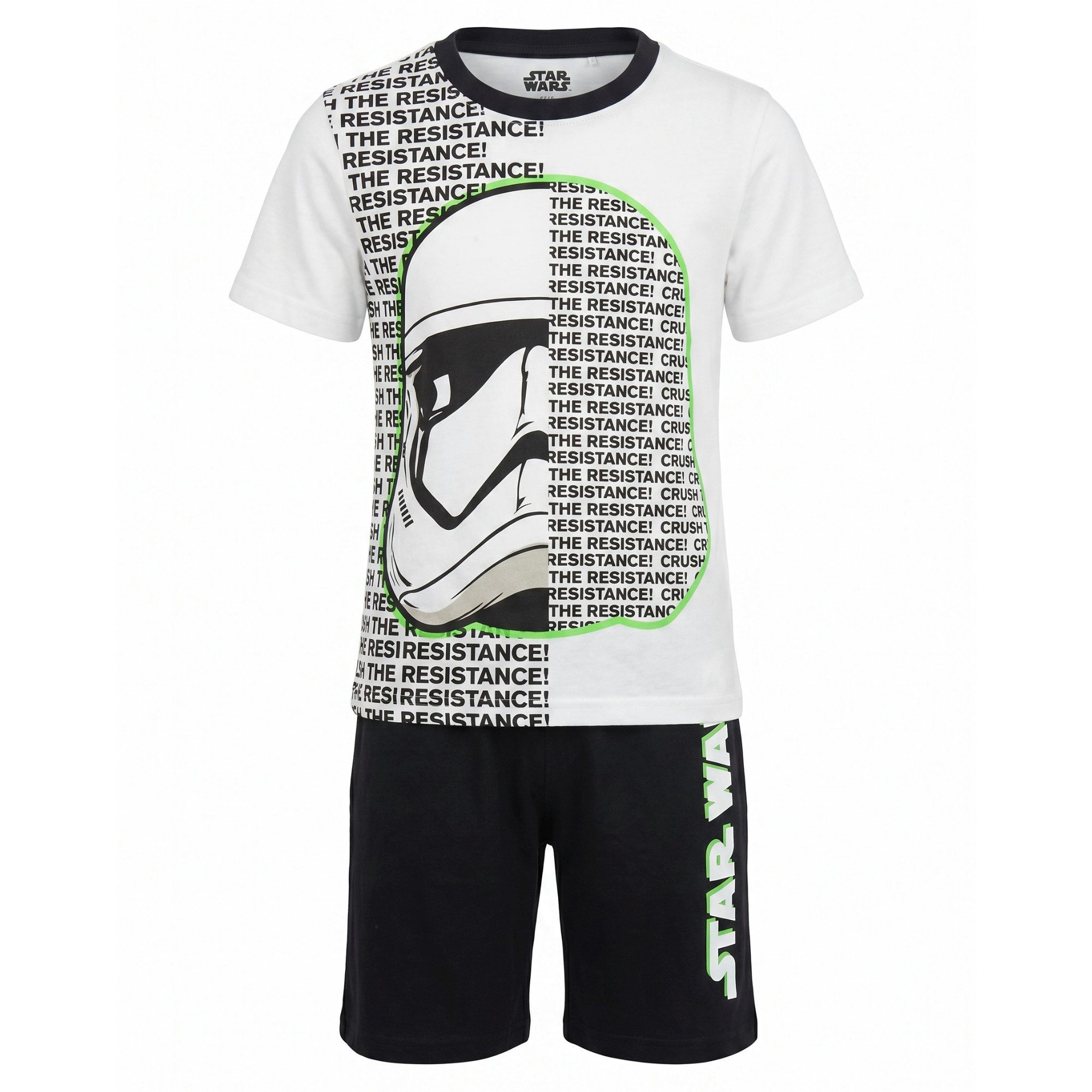 Disney Pyjama Star Wars Stormtrooper Jugend Jungen Pyjama Shirt Shorts (Set) Gr. 134 bis 164, 100% Baumwolle