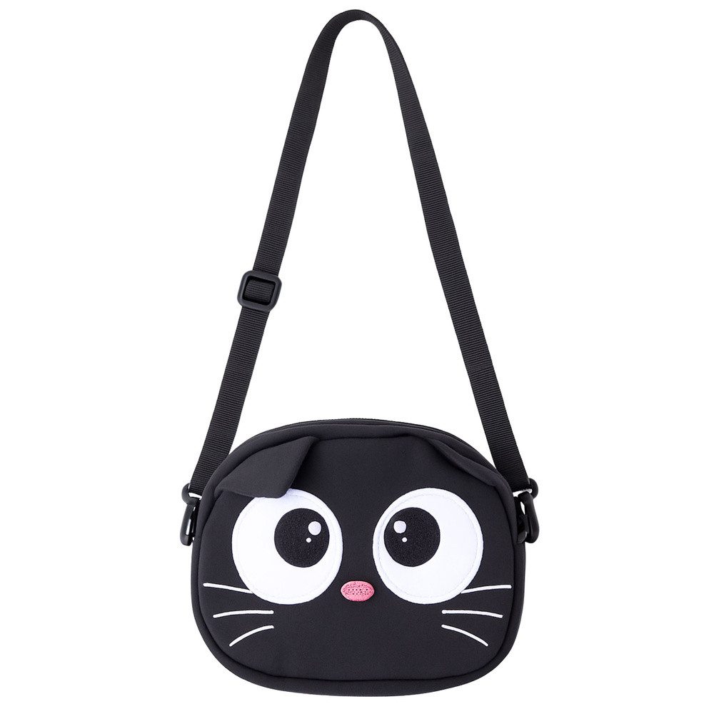 LEAN TOYS Umhängetasche Katzentasche Kindertasche Schultertasche (Spar-Set, 1-tlg., 21 x 16 x 5, 5 cm leicht), Katzenmotiv, verstellbarer Gurt, Reißverschluss