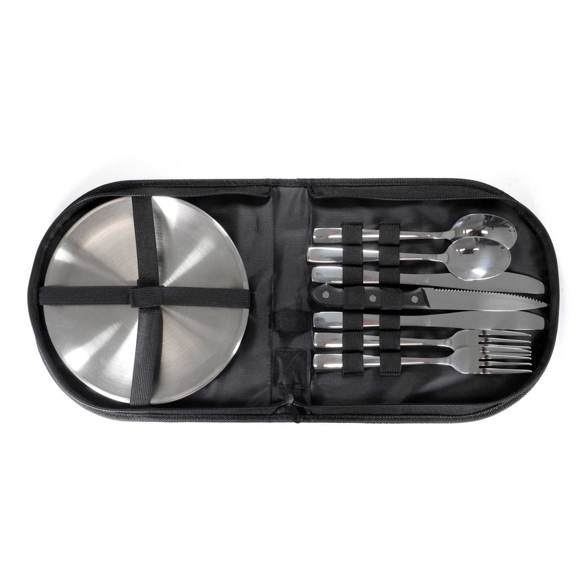 Origin Outdoors Geschirr-Set Edelstahl Camping-Geschirrset 'Rendezvous' – robust & komplett, Edelstahl