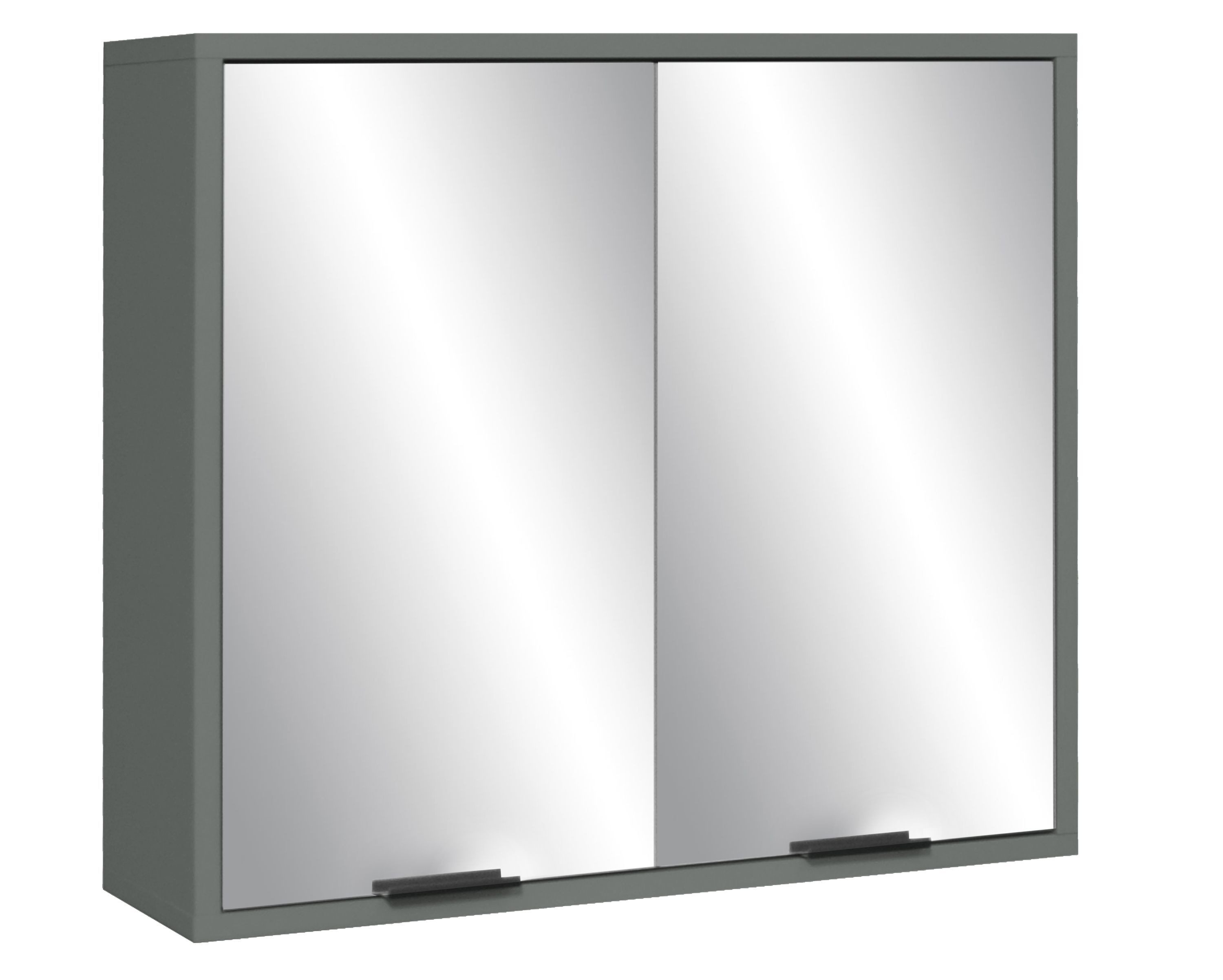 FURNARO Spiegelschrank in pine green matt lack NB B/H/T: 71x65x22 cm