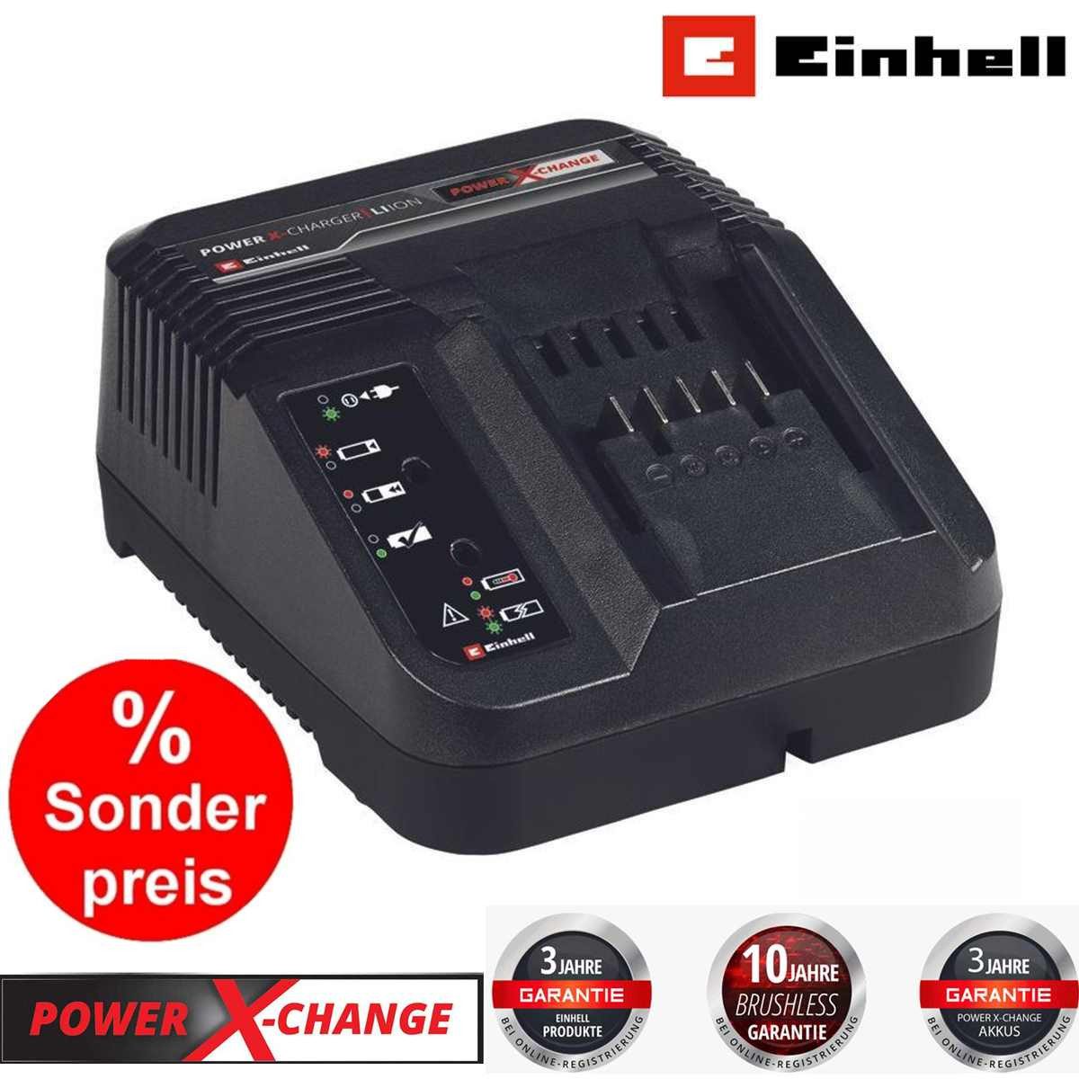 Einhell Schnell-Ladegerät, Ladestation für Akku Power X-Change Li-Ion 18V Batterie-Ladegerät