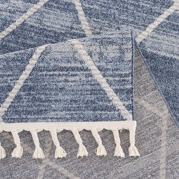 Teppich Art 2646, Carpet City, rechteckig, Höhe: 7 mm, Kurzflor, mit Kettfäden, Rauten-Optik