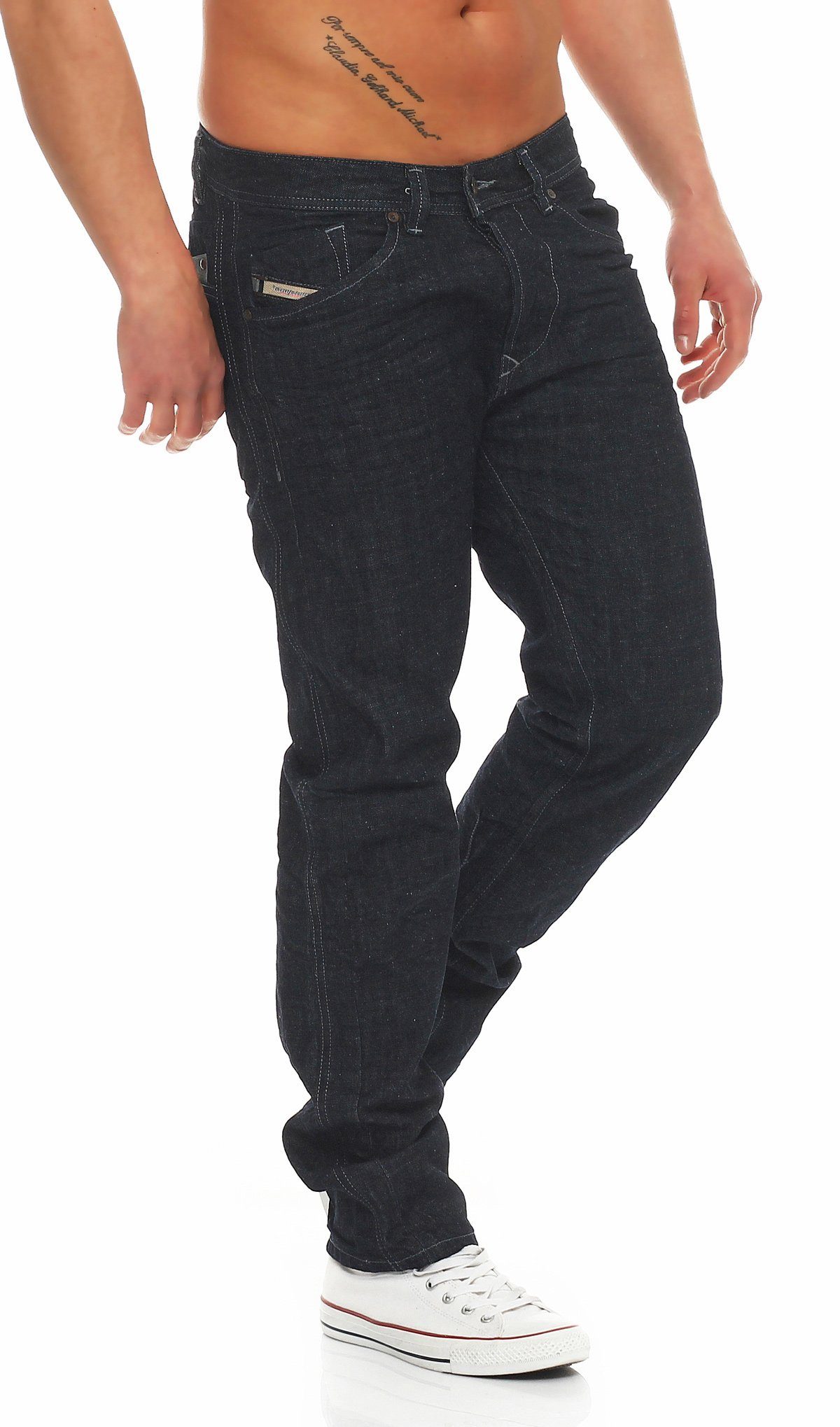 Diesel Regular-fit-Jeans Diesel Herren Denim Jeans Darron 0R07R Deep Dark Wash 5-Pocket-Style, ohne Stretch-Anteil