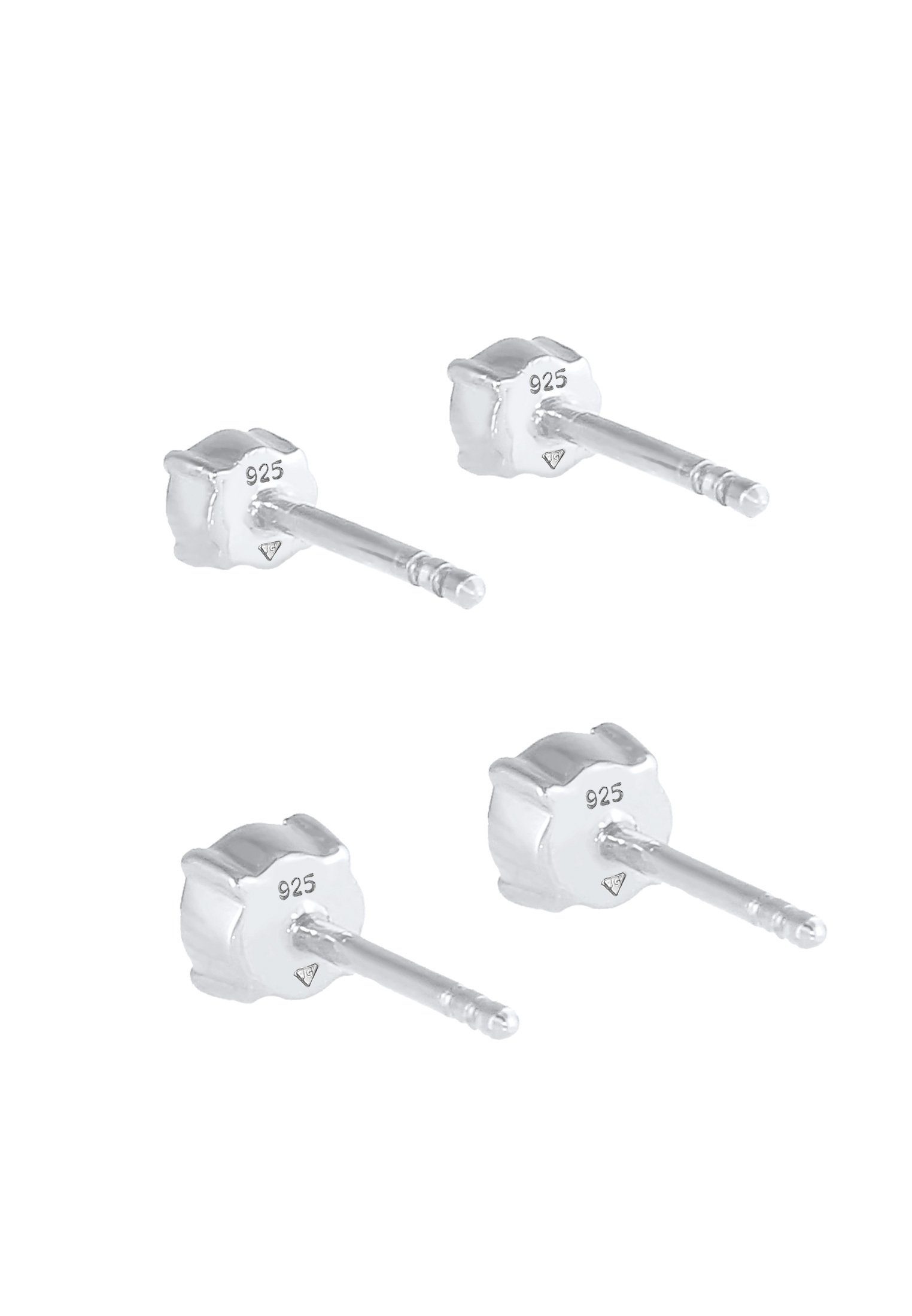 Elli Ohrring-Set Ohrstecker 2er Set 925 Sterling Silber, mit Kristallen von Swarovski®