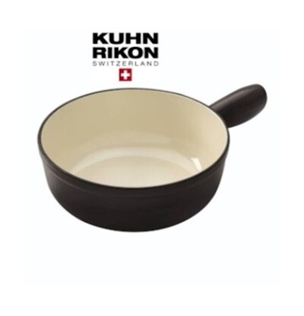 KUHN RIKON Fonduetopf Kuhn Rikon Caquelon aus Eisenguss Ø 24 cm - Schwarz
