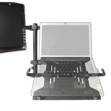 Drall Instruments LT15-IP27B Monitor-Halterung, (bis 32 Zoll, 1-tlg., Tischhalterung mit LCD LED Monitor Halter und Laptop Notebook Ablage)