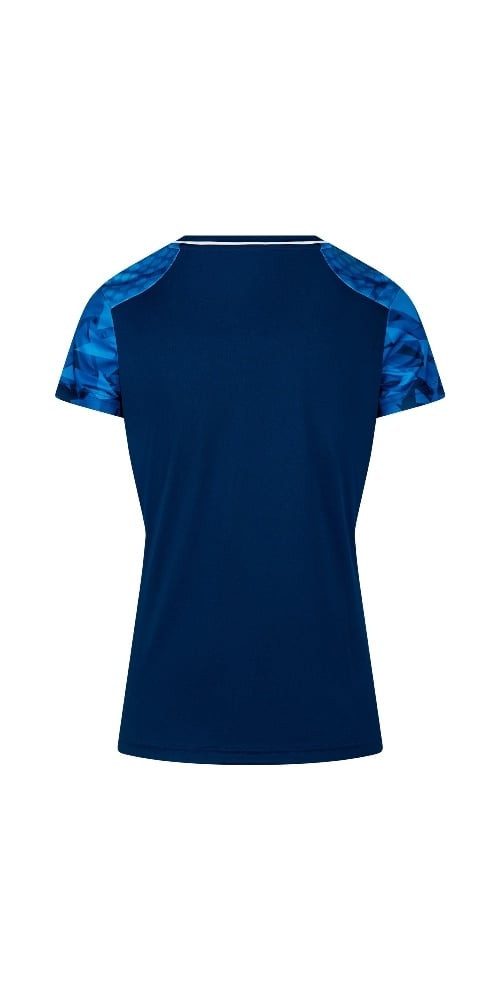 VICTOR T-Shirt Sport-Shirt T-54100 B (100% Polyester) blau/navyblau Damen