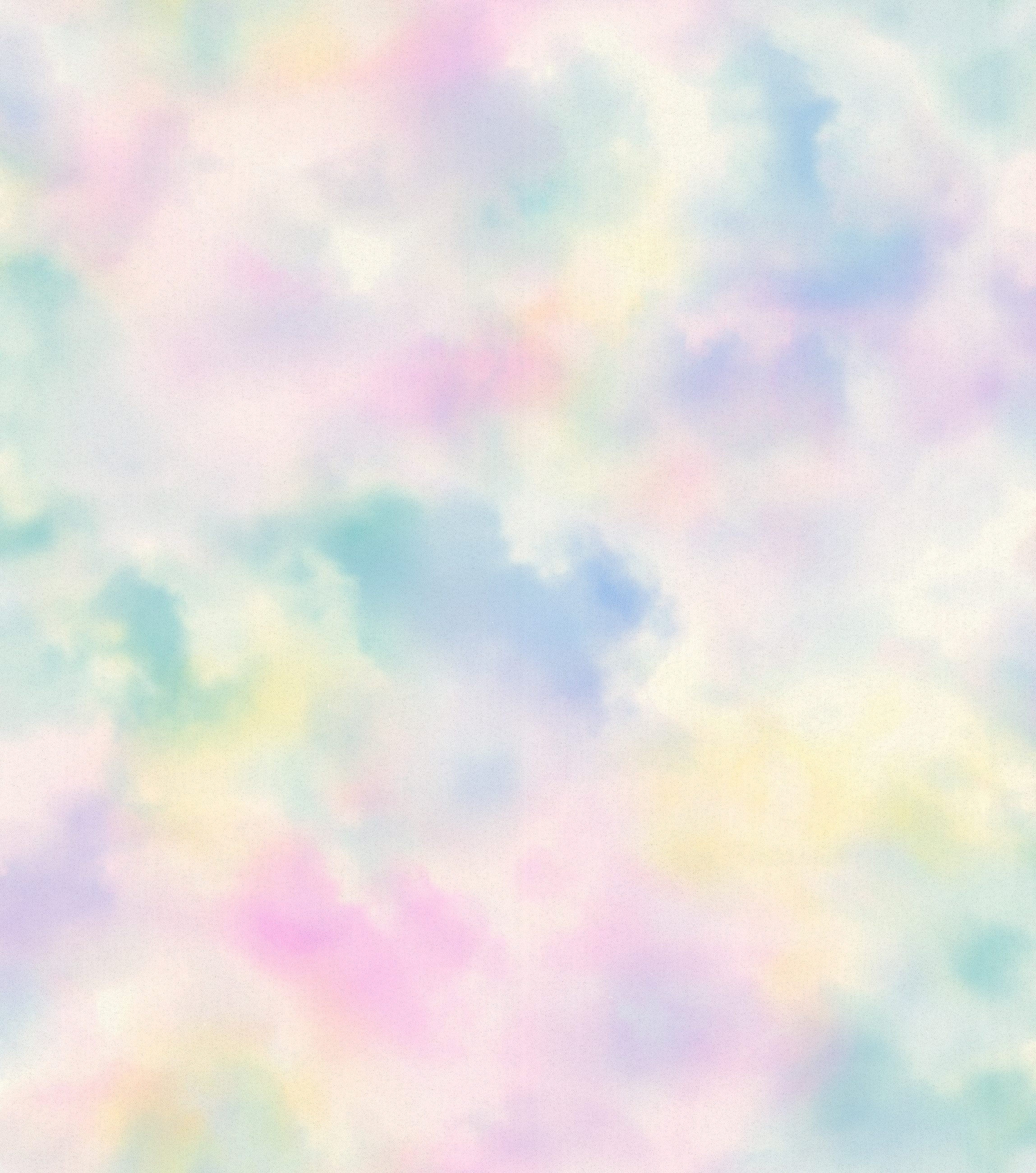 Rasch Vliestapete Wolken mit Farbverlauf in Blau Rosa Gelb, bedruckt, (1 Rolle, 1 St., 10,05 m x 0,53 m), Lichtbeständige Farben - Feucht abwischbar - Restlost abziehbar