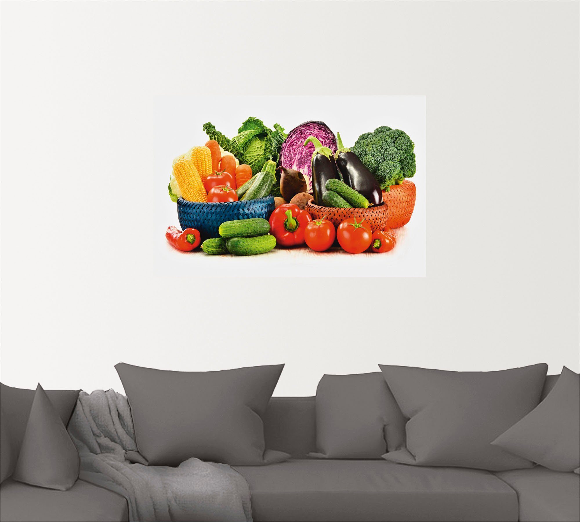 Artland Wandbild Gemüse Größen Leinwandbild, (1 oder Wandaufkleber St), in III, versch. Alubild, Poster als Stillleben Lebensmittel