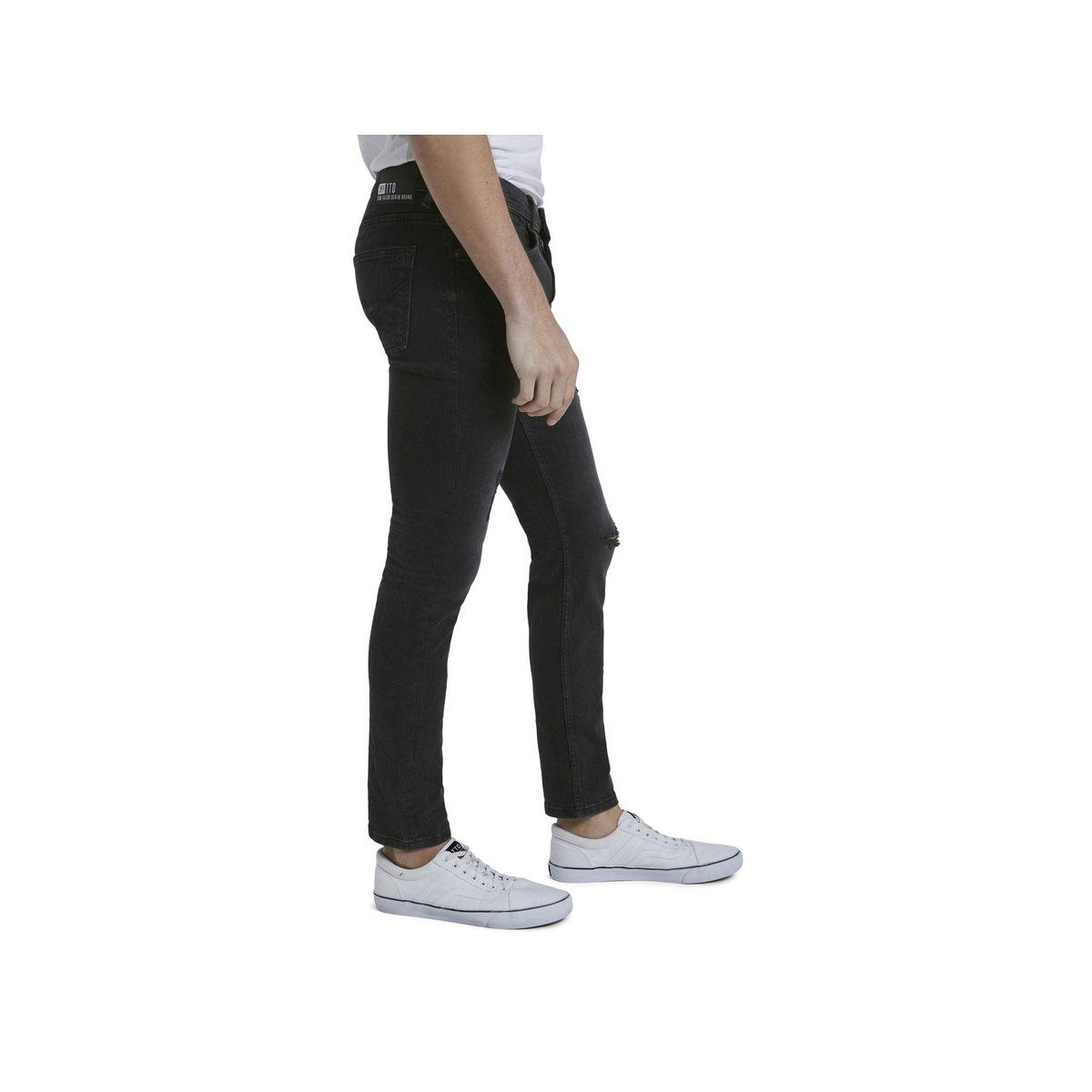 TOM TAILOR Straight-Jeans schwarz regular (1-tlg)
