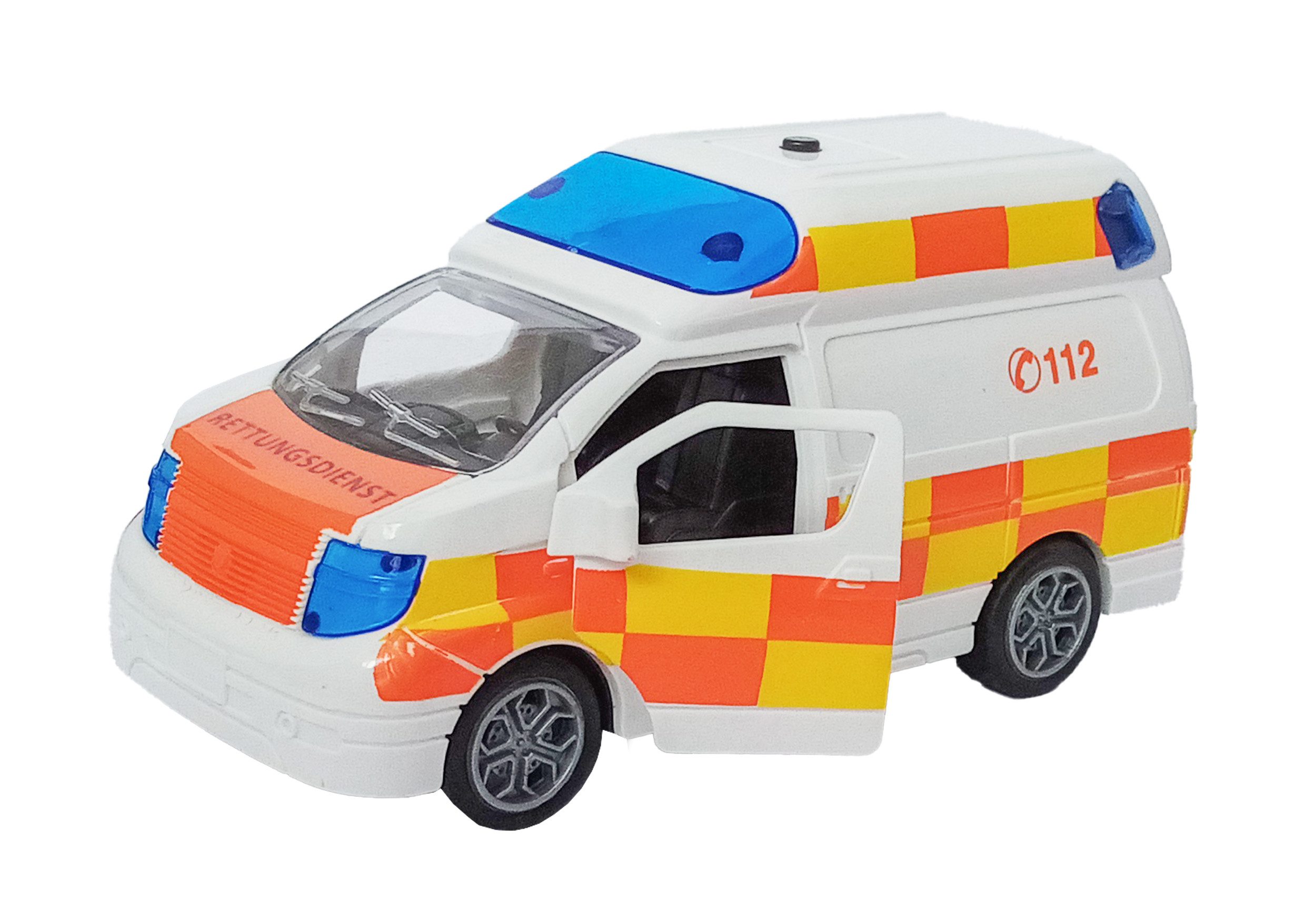 Toi-Toys Spielzeug-Krankenwagen KRANKENWAGEN 112 mit Licht Sound Friktion Rettungswagen 75, Rettungsdienst Ambulance Modellauto Modellbus Bus Spielzeug
