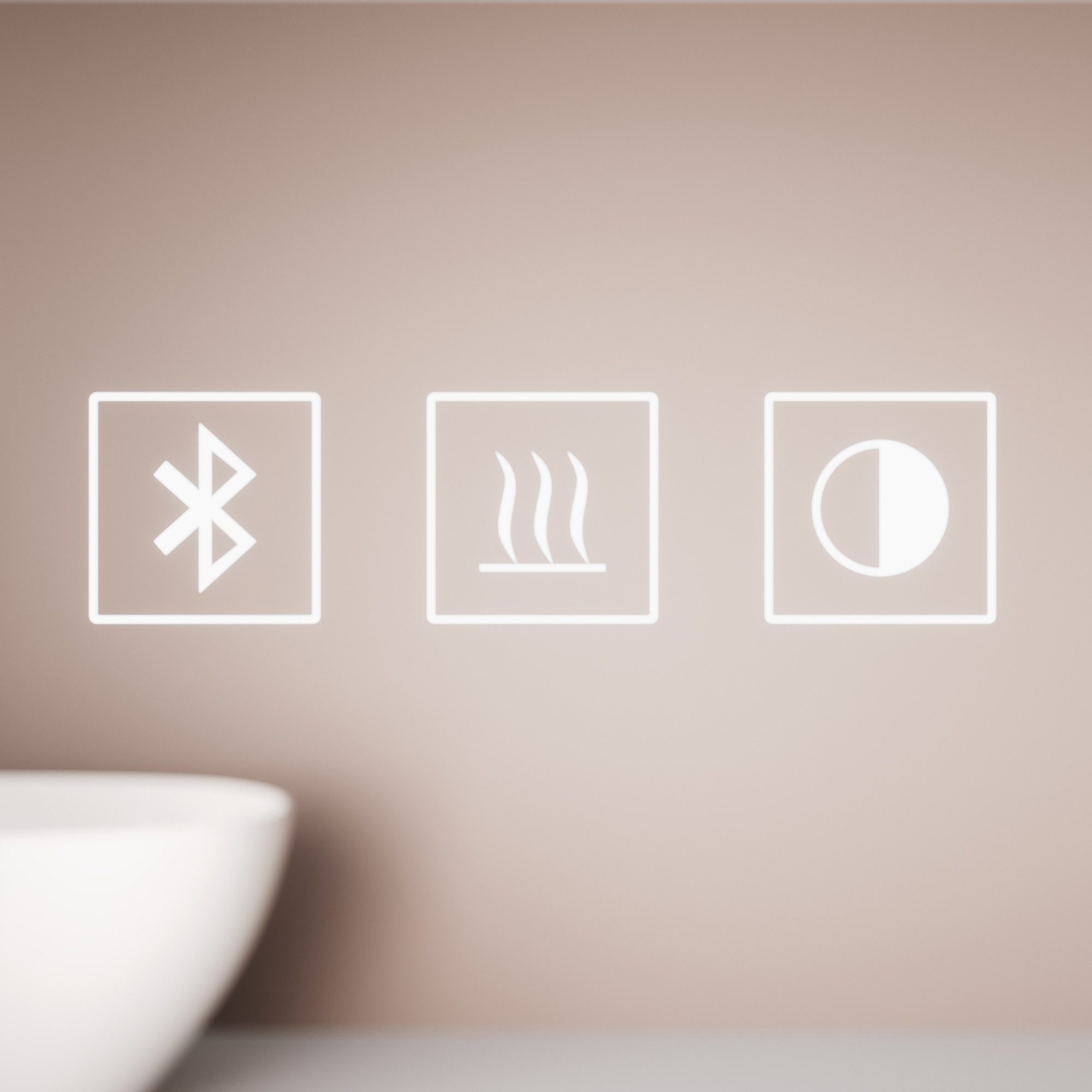 SONNI Spiegelschrank Spiegelschrank Badezimmerschrank 80×60cm Bestseller mit 3-farbiger dimmbarer Beleuchtung