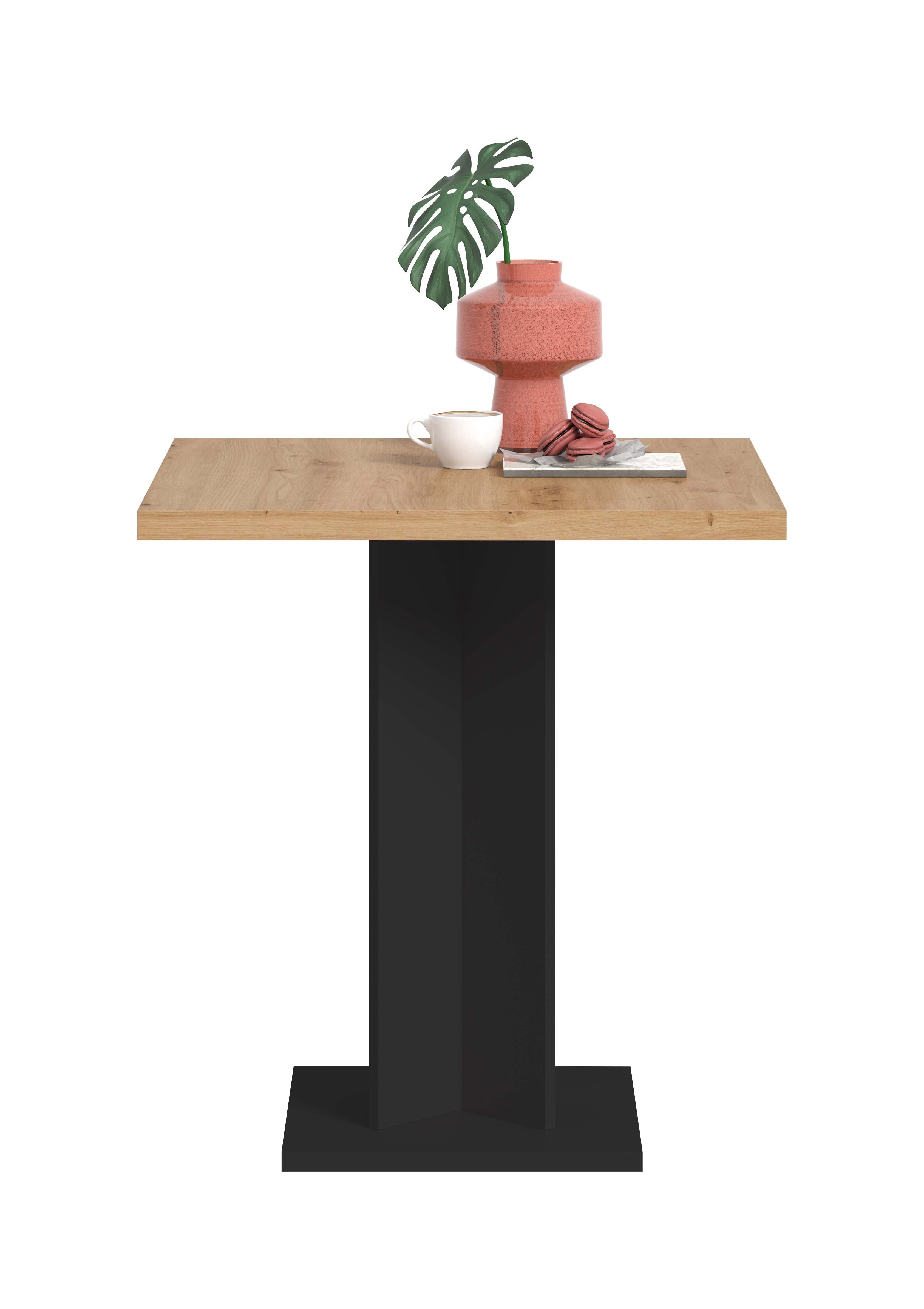 furnling Esstisch Gusto, stabiles Winkelgestell, ummantelte Tischkante, quadratisch, Höhe 76 cm