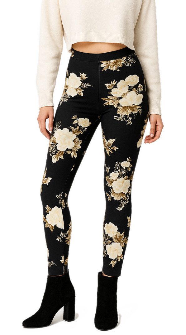 dy_mode Thermoleggings Damen Thermo-Leggings gefüttert warme Winterhose mit Innenfutter mit elastischem Bund