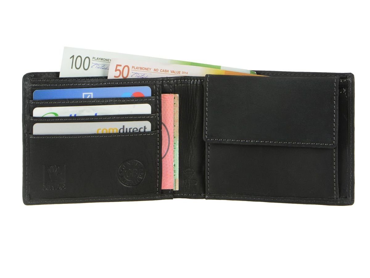 Greenburry Geldbörse Vintage RFID (oA), Herrenbörse, Portemonnaie, Lederbörse