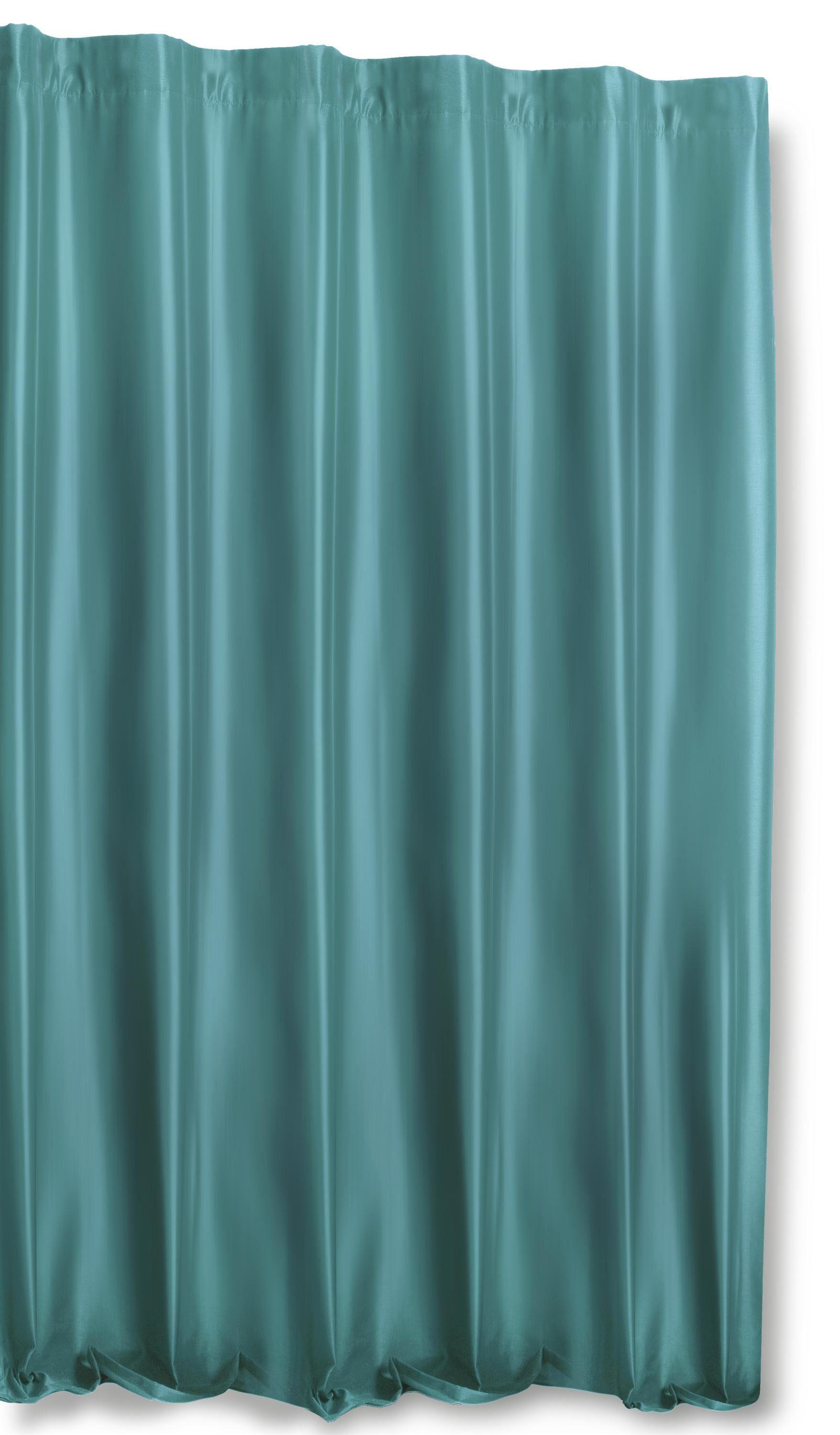 Türvorhang Thermovorhang Kräuselband 245x245 cm blickdicht breit Polar Fleece, Haus und Deko, Kräuselband (1 St), blickdicht, Polyester Türkis