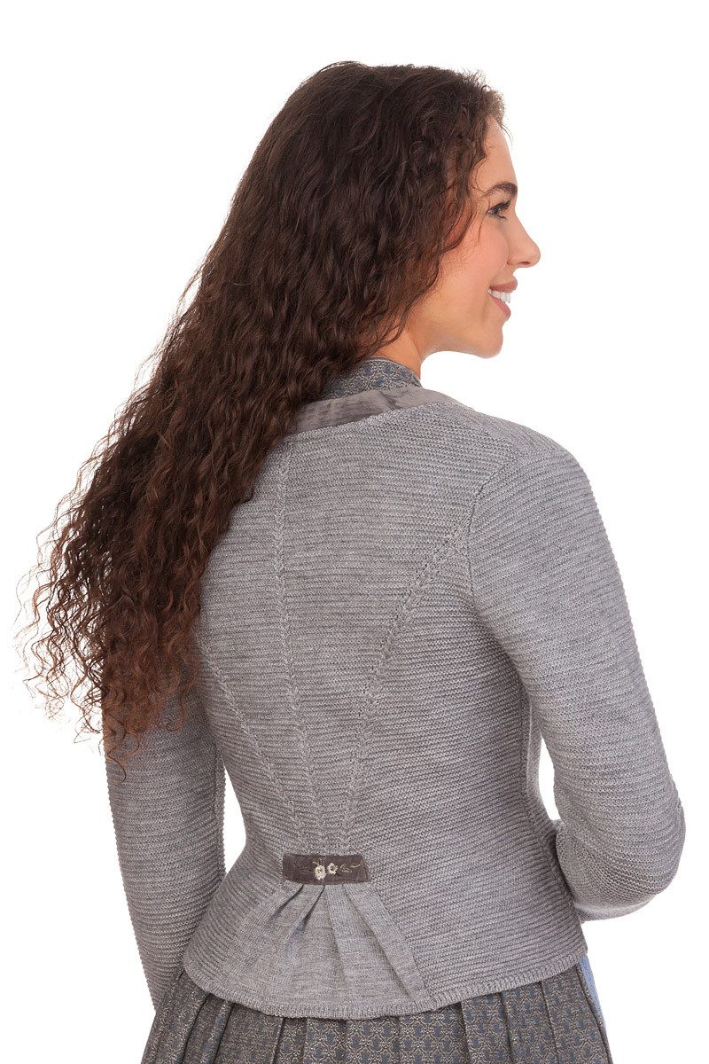 Spieth & Wensky Trachtenstrickjacke Trachten Strickjacke - MALTA - hellgrau günstig online kaufen