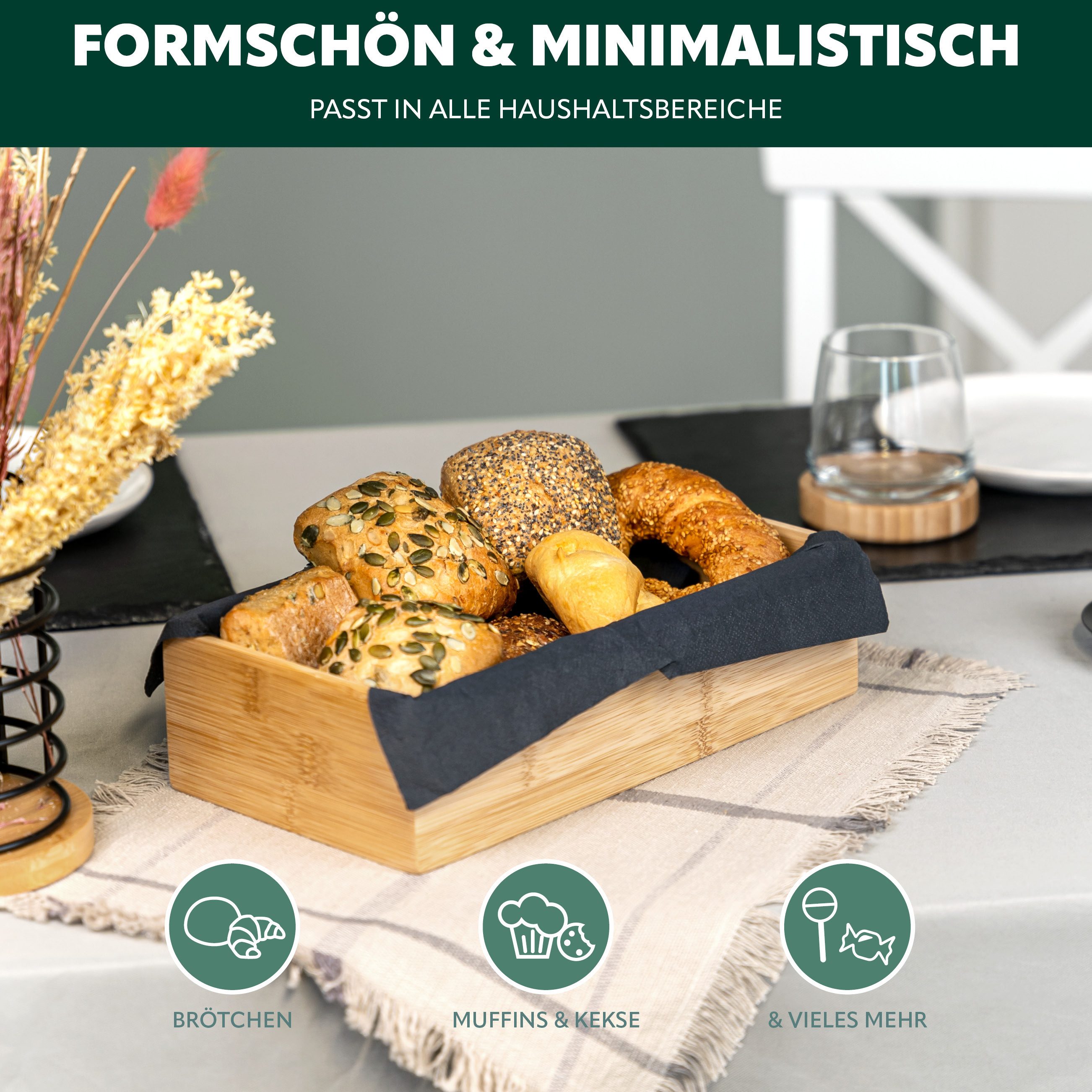 bremermann Aufbewahrungsbox Gewürzbox, aus Bambus, ca. 30 x 7,5 x 15 cm (1 St)