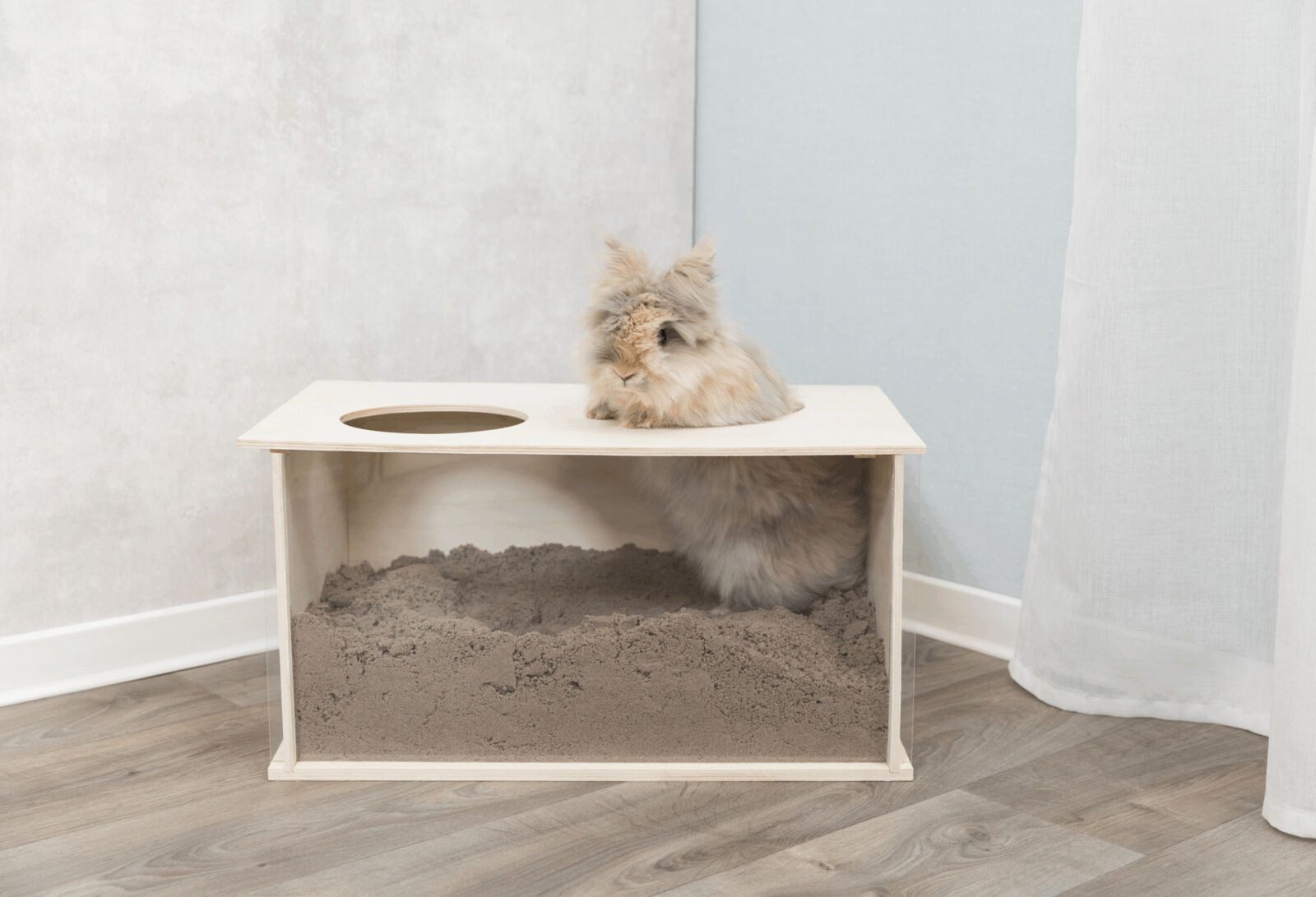 TRIXIE Tier-Beschäftigungsspielzeug Buddelkiste - diverse - 58 × 30 × 38 cm, Holz, unbehandelt