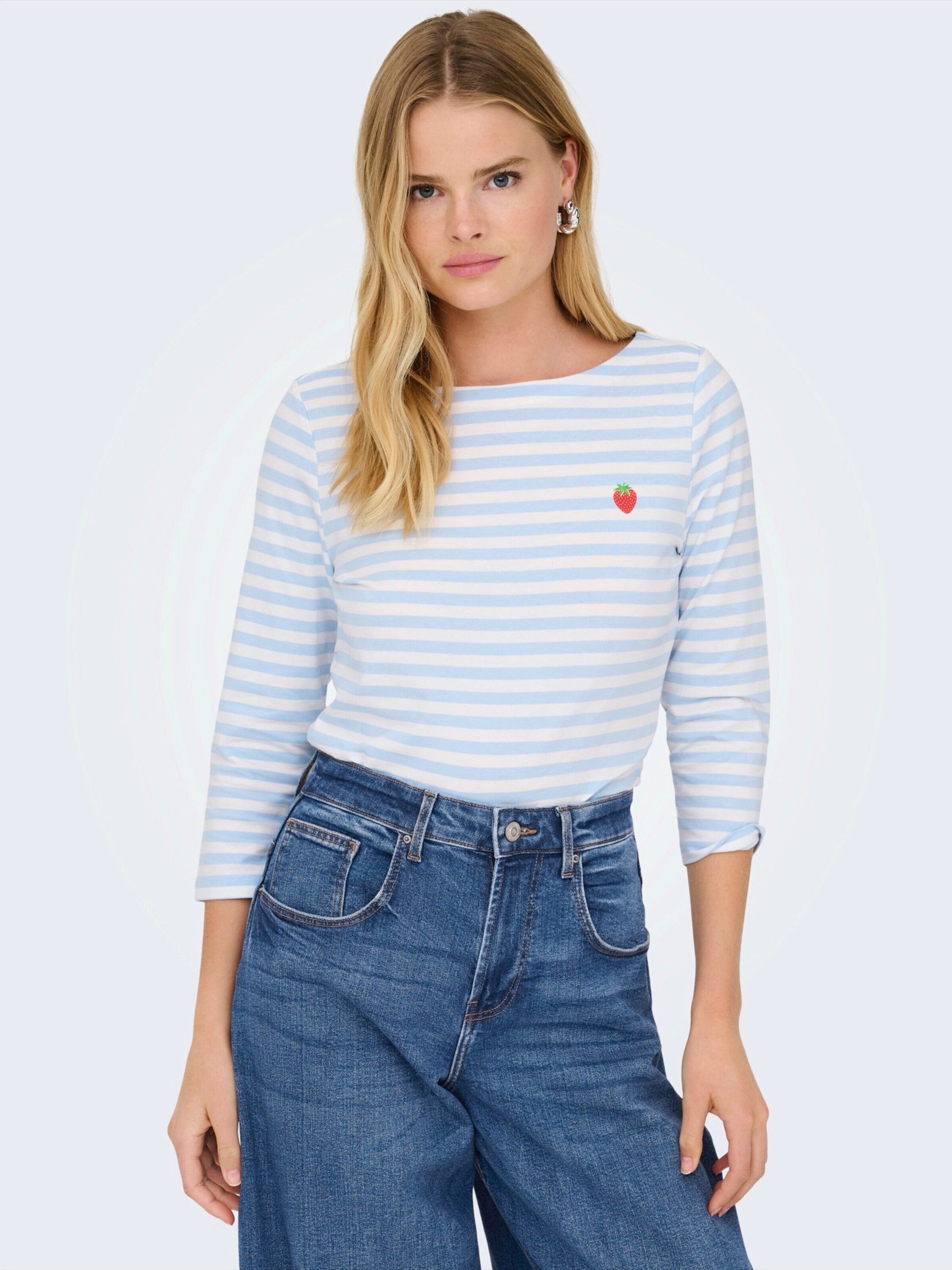 ONLY 3/4-Arm-Shirt ONLFIFI (1-tlg) Plain/ohne Details