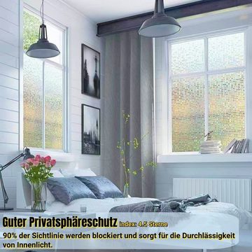 Fensterfolie Fensterfolie mit Mosaikmuster, Statische Haftung & Blickdicht, DOPWii