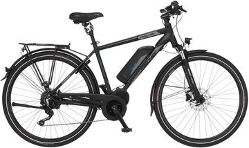 FISCHER Fahrrad E-Bike VIATOR ETH 1861 557, 10 Gang Shimano Deore Schaltwerk, Kettenschaltung, Mittelmotor, 557 Wh Akku, (mit Gepäckträgertasche), Pedelec, Elektrofahrrad für Herren, Trekkingrad