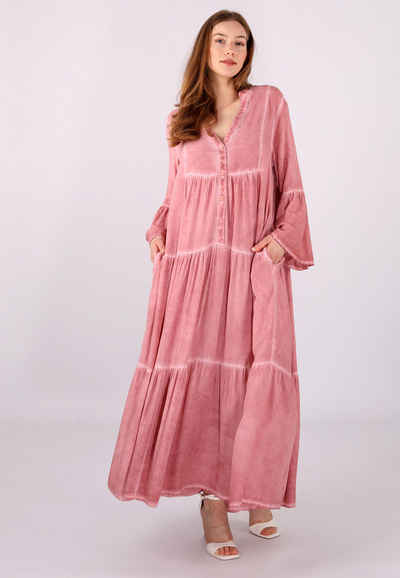 YC Fashion & Style Sommerkleid Vintage Bodenlanges Kleid Alloverdruck, Boho, Hippie, gemustert