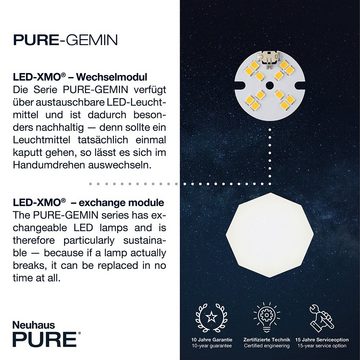 Paul Neuhaus Stehlampe LED Stehleuchte PURE GEMIN, LED-XMO Technologie, schwenkbarer Leuchtenarm, warmweiß Licht, 1xLED/4,80W/3000K, warmweiß, aluminium gebürstet Schnurschalter schwenkbar